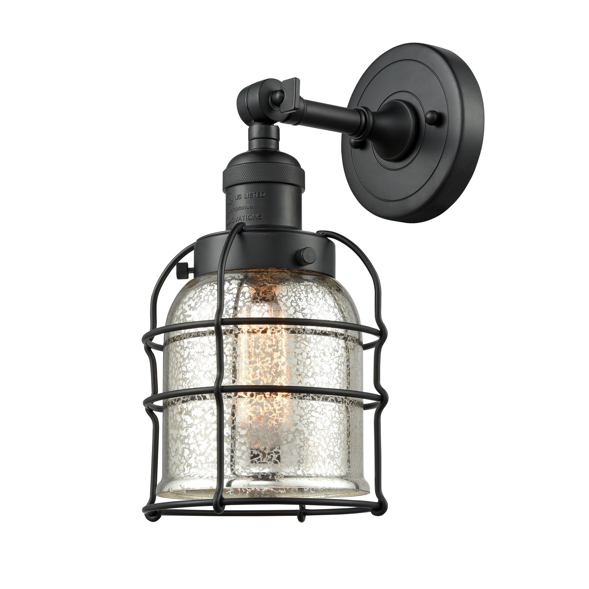 Shown in Matte Black finish and Silver Mercury glass