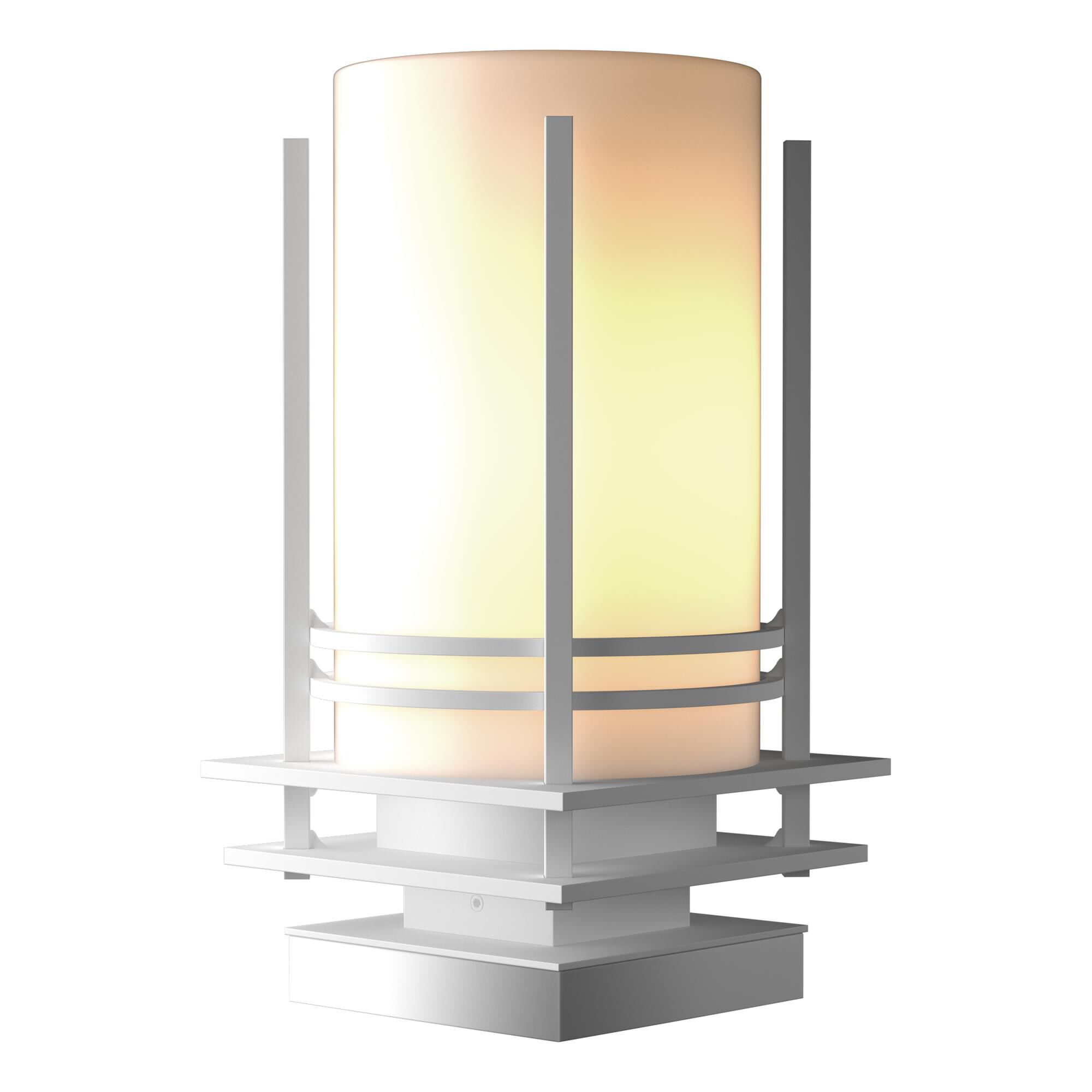 Shown in Coastal White finish and Opal glass