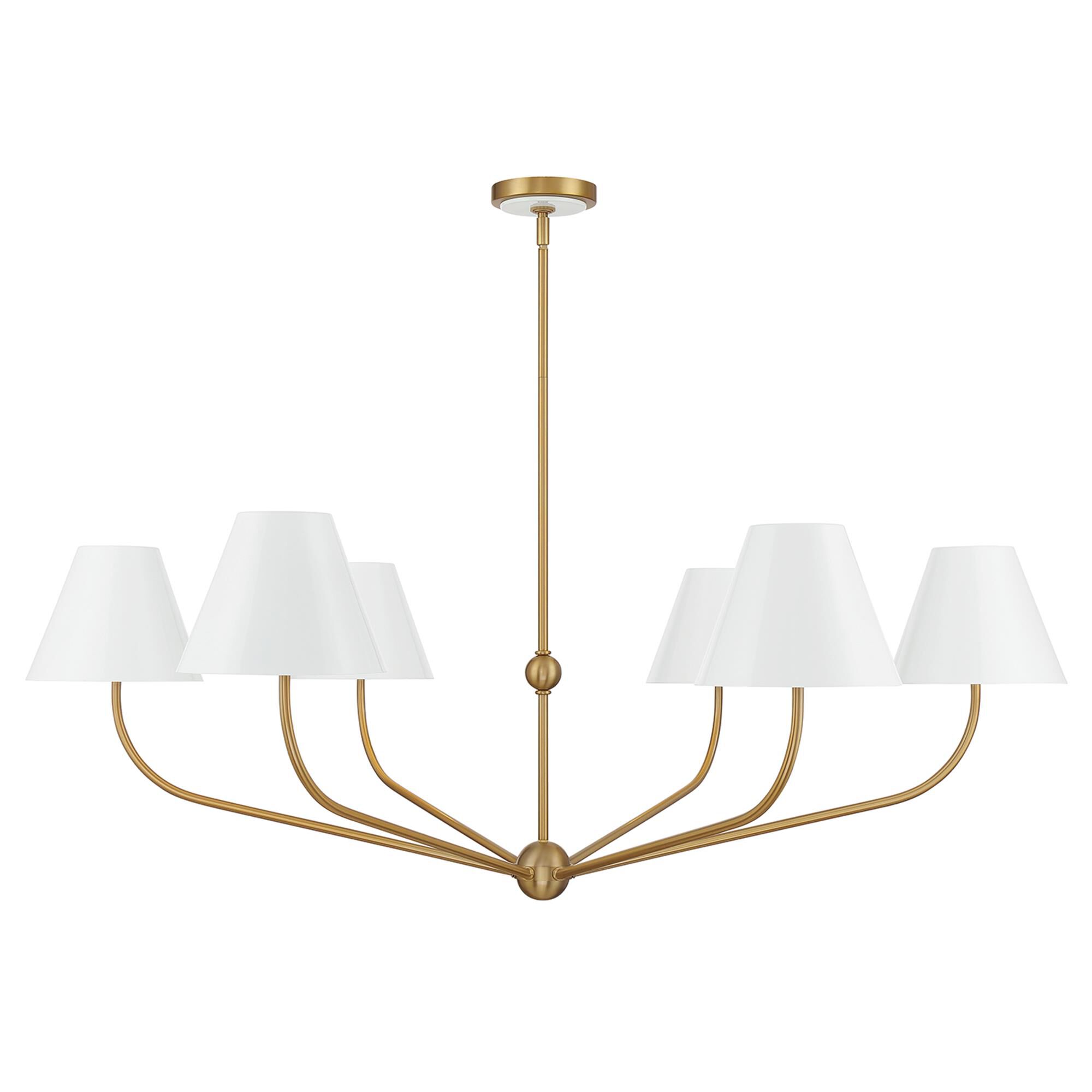 Shown in Vibrant Gold and White finish and Steel shade