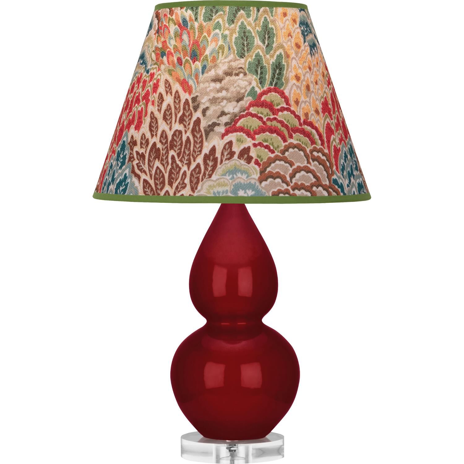 Shown in Sangria finish and Fall Floral shade and Lucite accent
