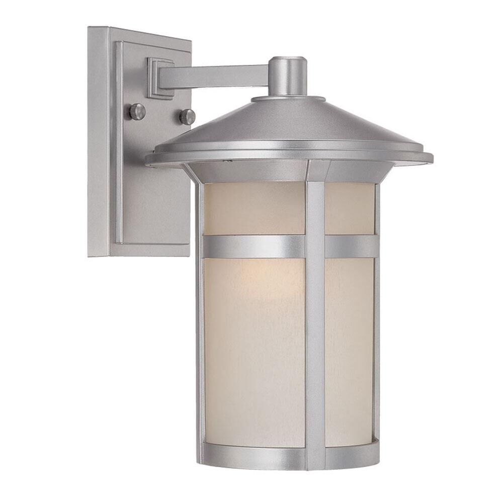 Shown in Brushed Silver finish and Frosted glass and Frosted Cylindrical Glass shade