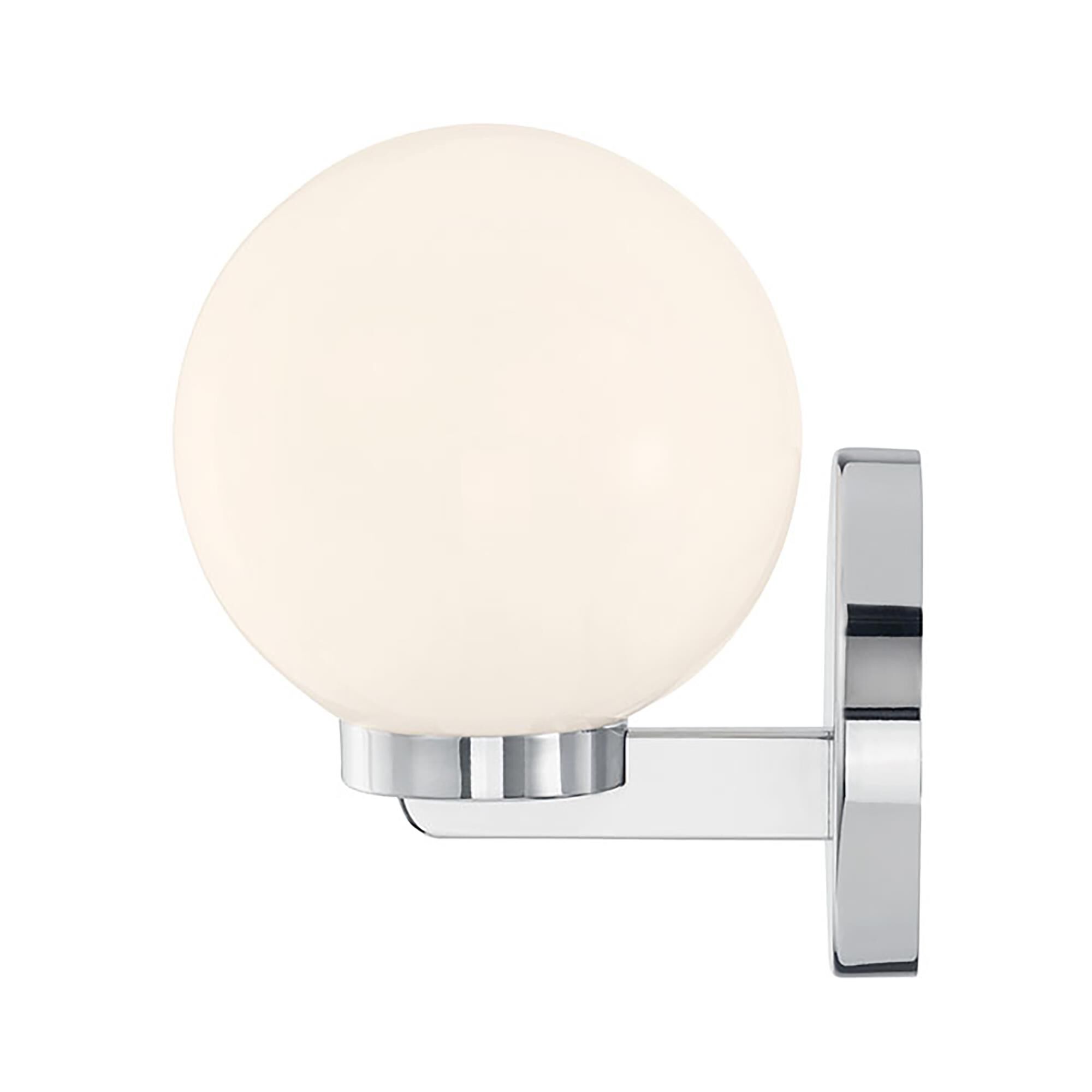 Shown in Chrome finish and Shiny Opal glass