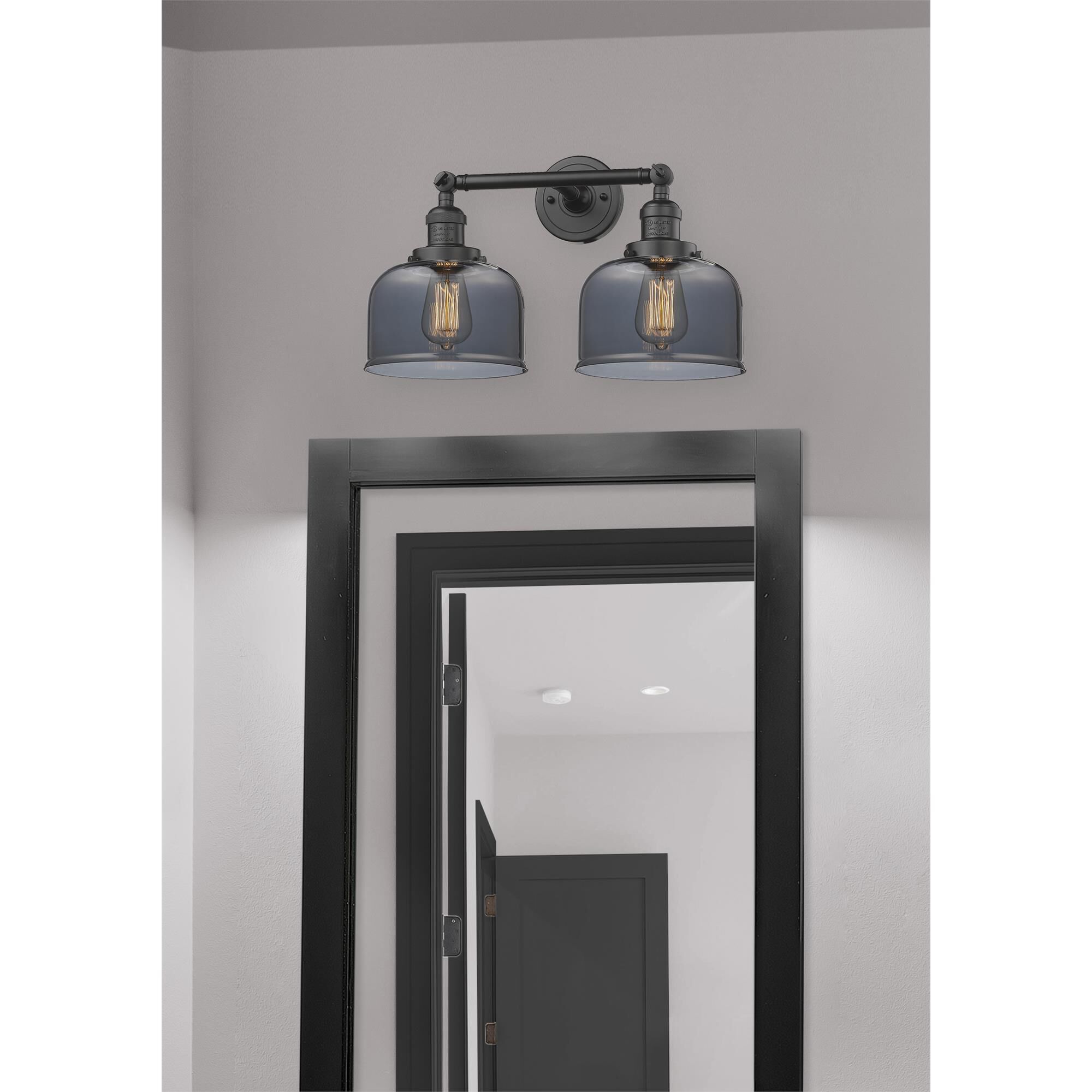 Shown in Oil Rubbed Bronze finish and Plated Smoked glass