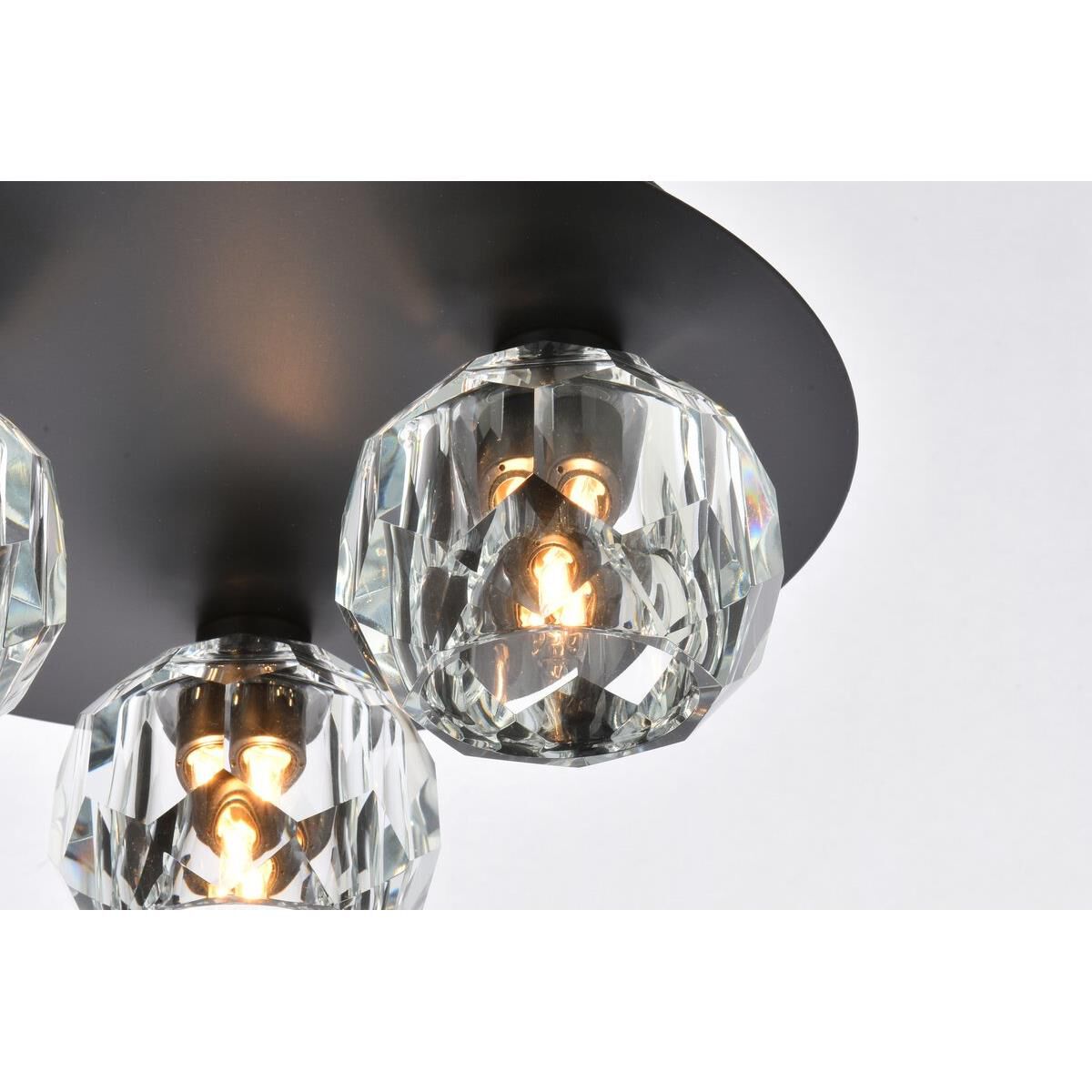 Shown in Black  finish and RC Clear crystal and Clear glass