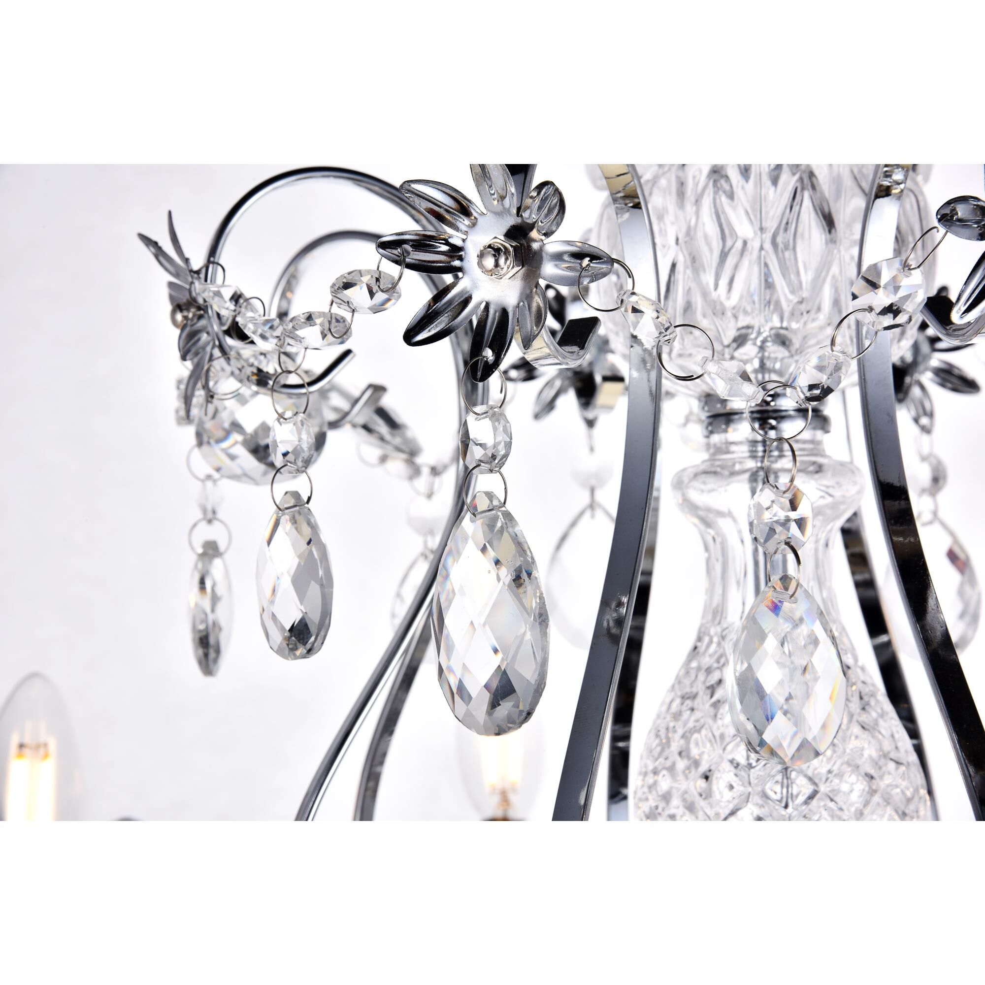 Voltaire 26 Inch 8 Light Chandelier by Elegant Lighting