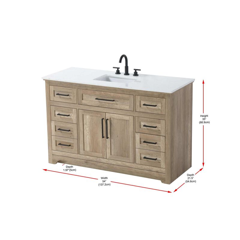 Remington 54 Inch Bath Vanity by Elegant Decor