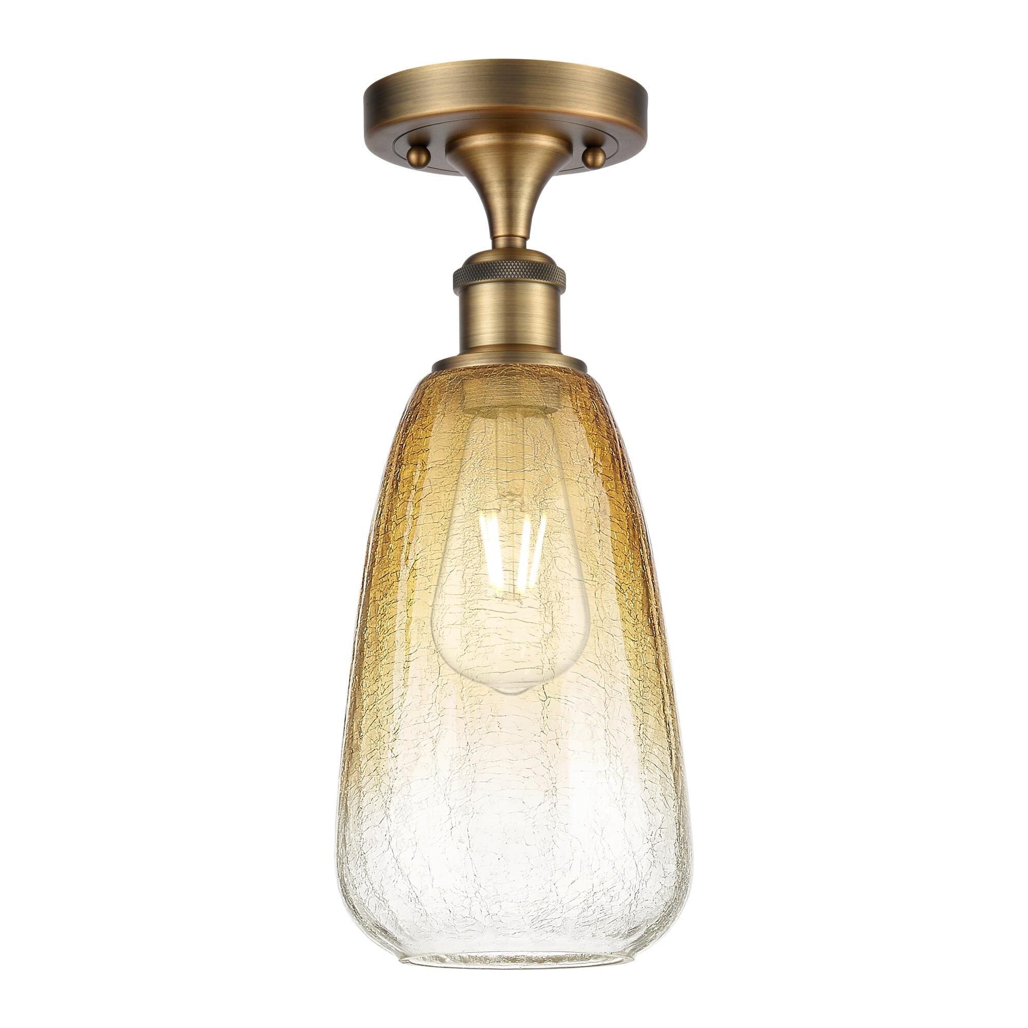 Bruno Marashlian Brookhaven Almond 6 Inch Semi Flush Mount by Innovations Lighting