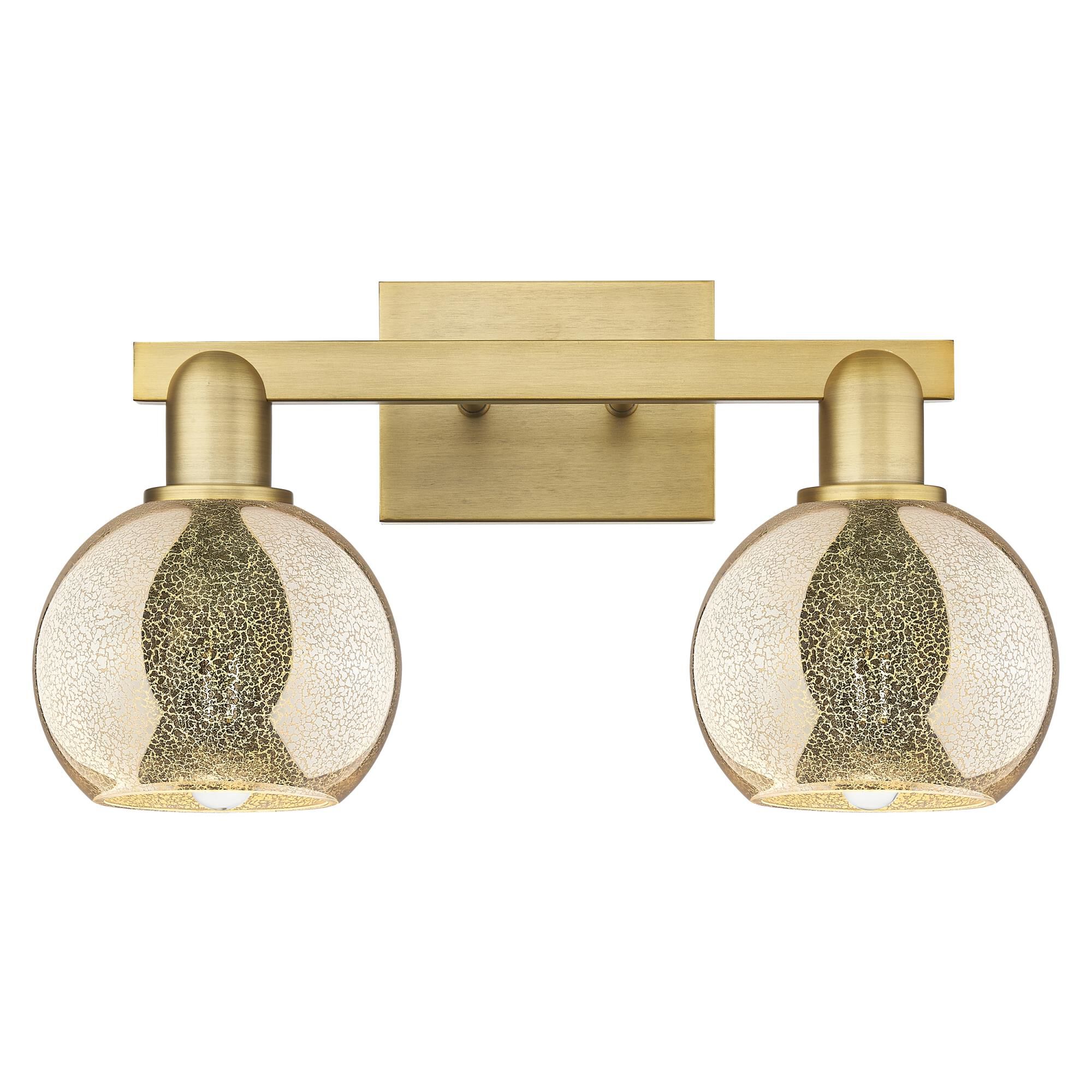 Shown in Brushed Brass finish and Mercury glass