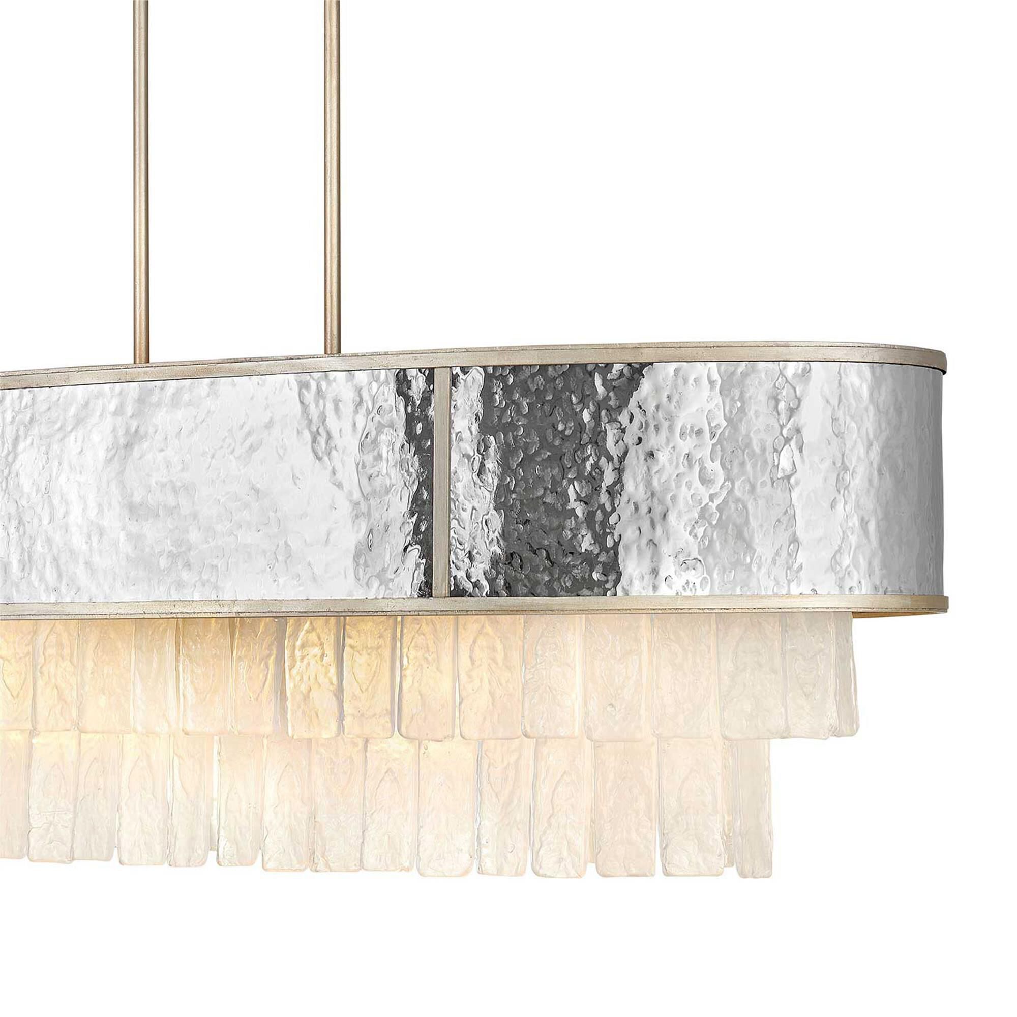 Shown in Champagne Gold finish and Hammered Stainless Steel shade