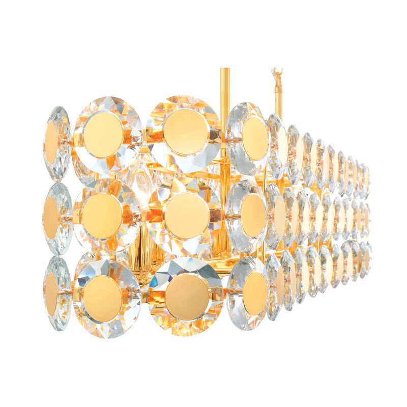 Perrene 40 Inch 8 Light Linear Suspension Light by Eurofase Lighting