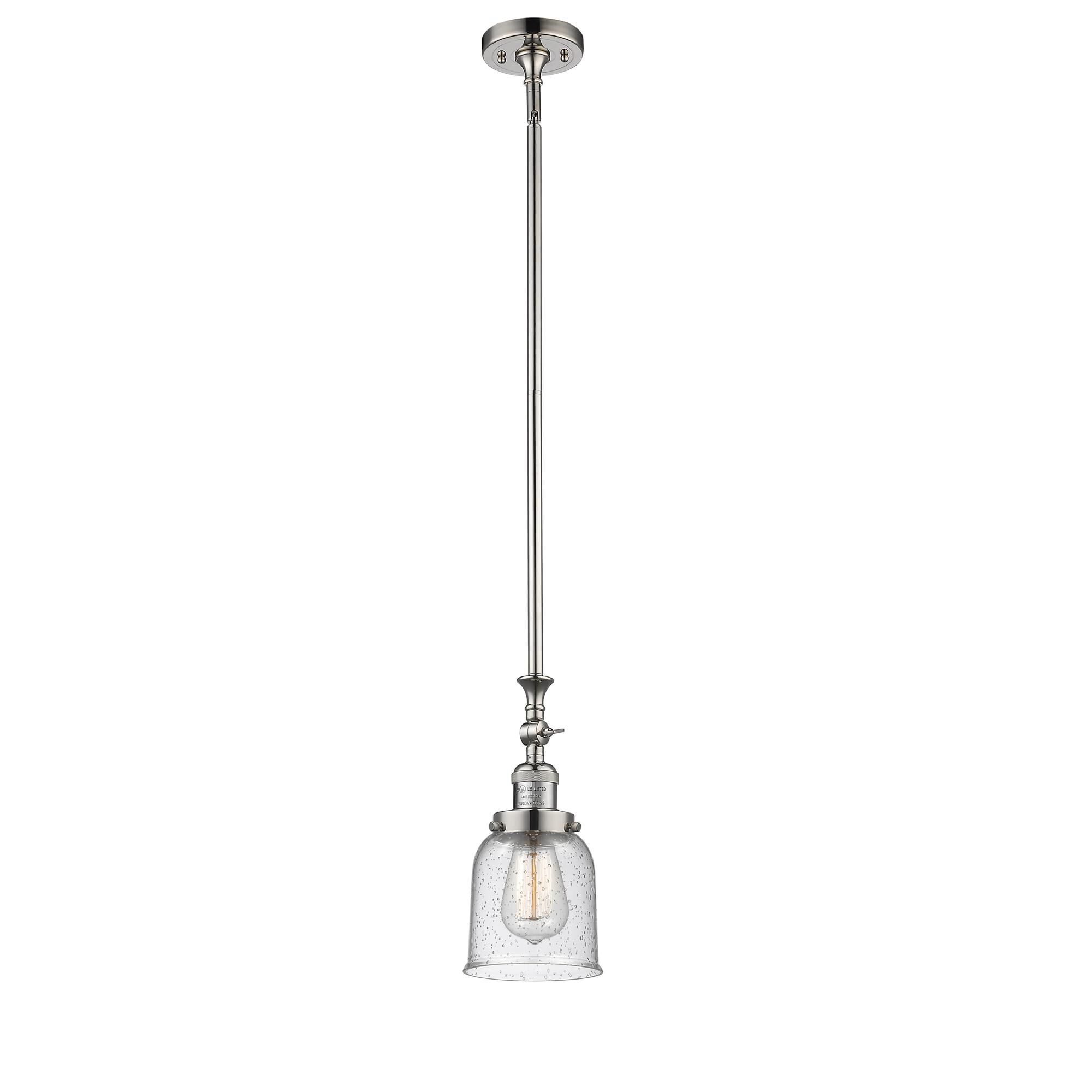 Shown in Polished Nickel finish and Seedy glass