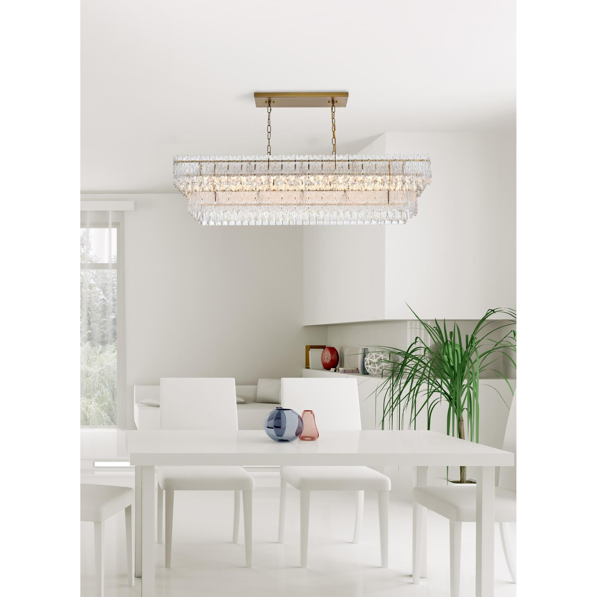Emilia 50 Inch Linear Suspension Light by Elegant Lighting