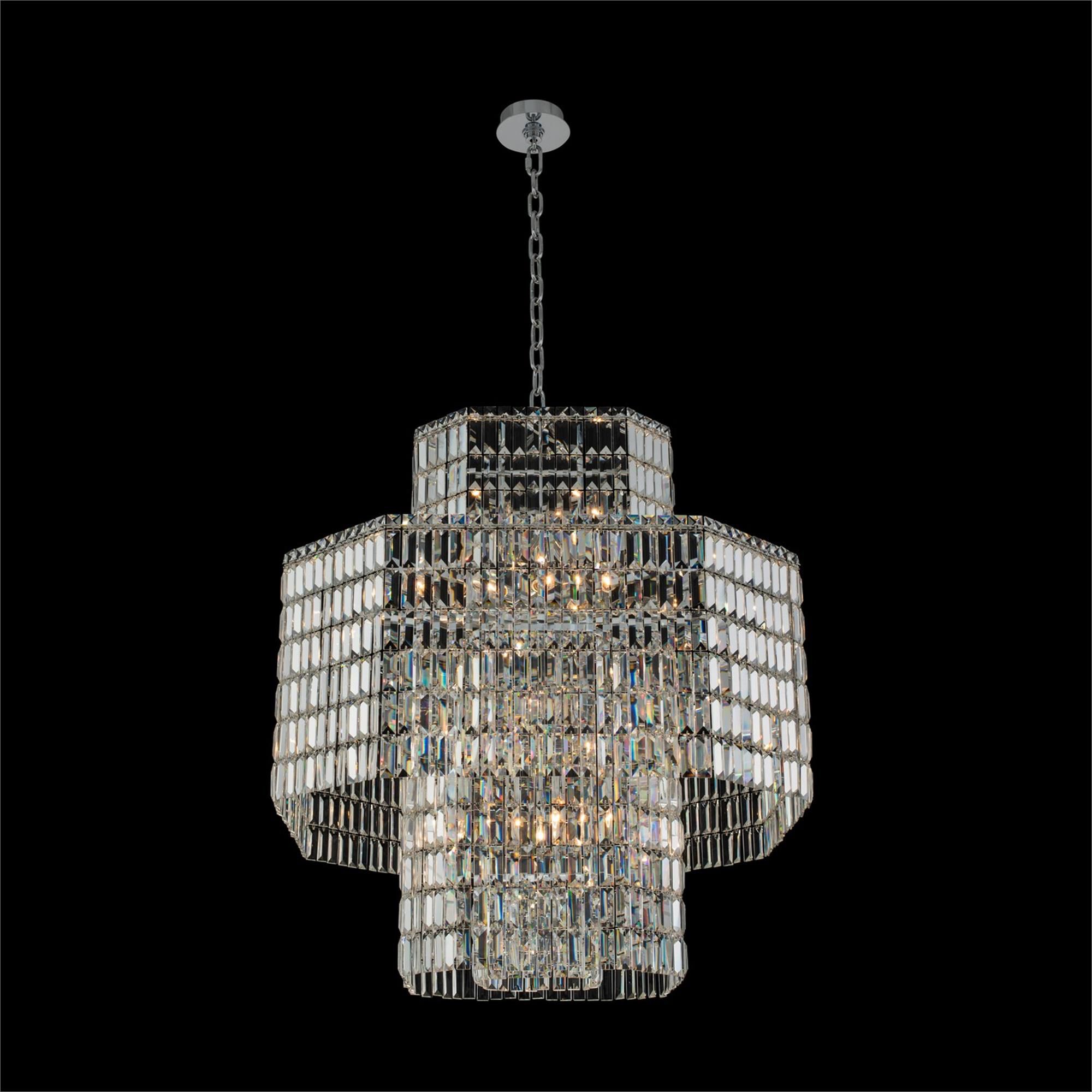 Shown in Polished Chrome finish and Firenze crystal