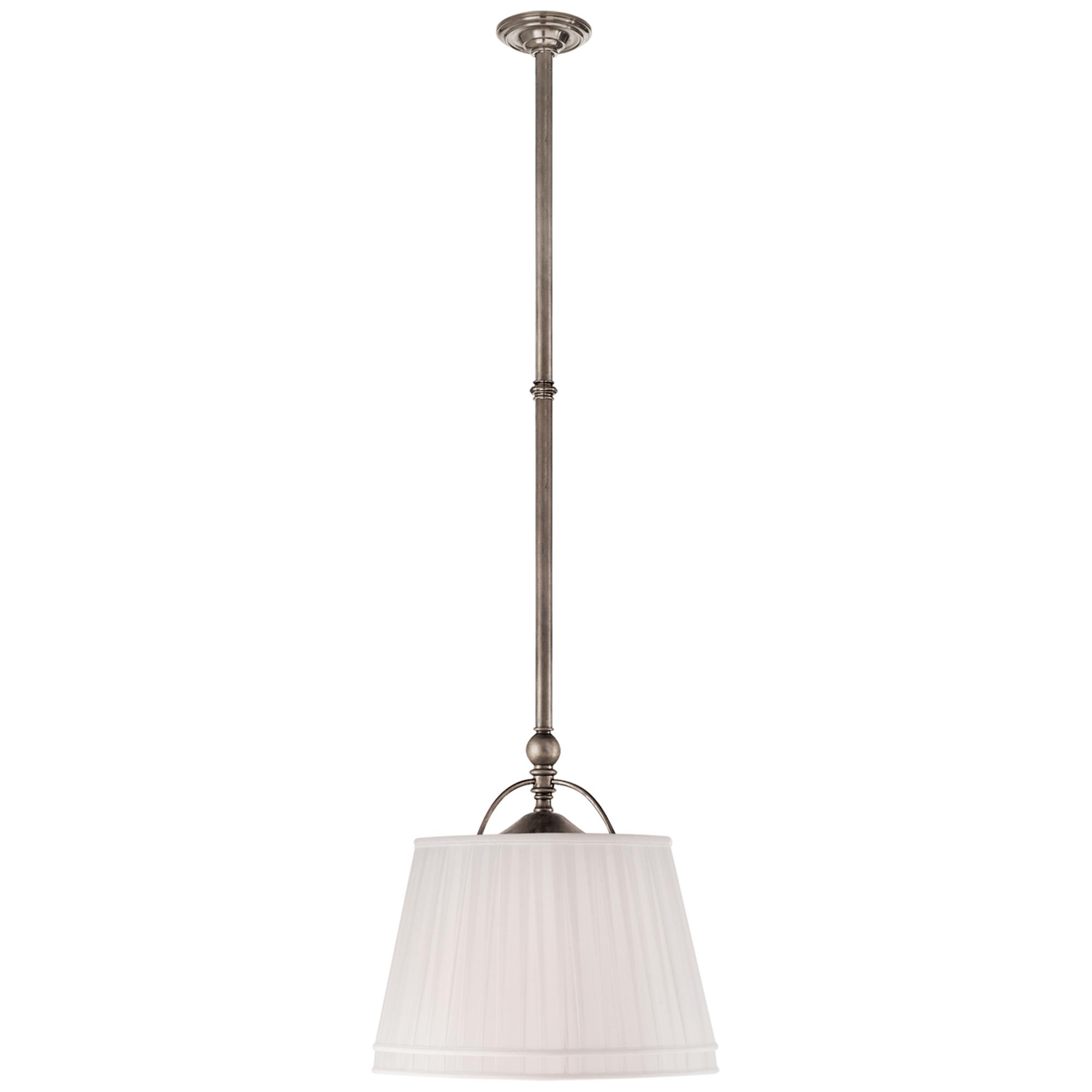 Shown in Antique Nickel finish and Linen shade