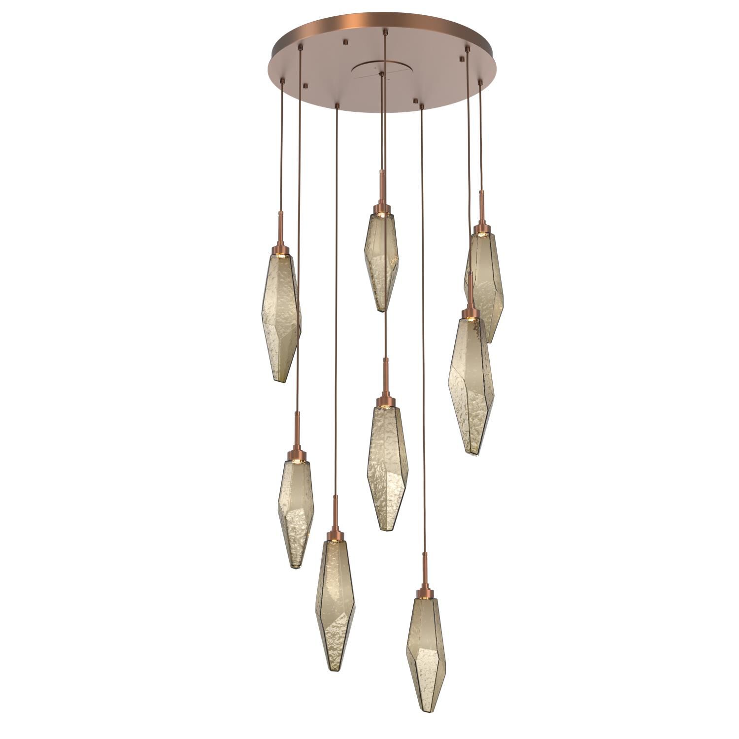 Shown in Burnished Bronze finish and Chilled Blown And Bronze glass