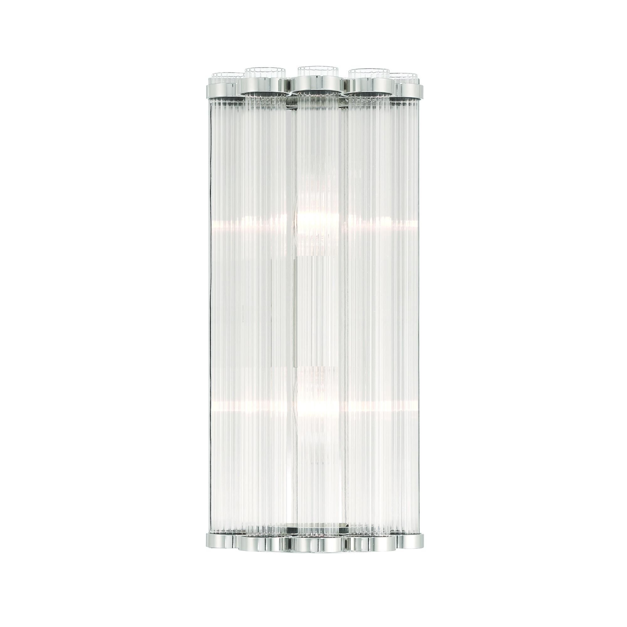 Shown in Nickel finish and Clear  glass
