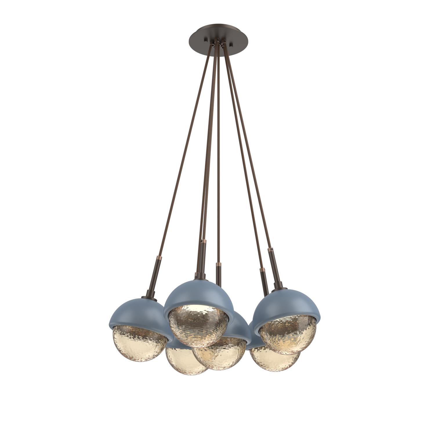 Levi Wilson Cabochon 19 Inch Multi Pendant Light by Hammerton Studio