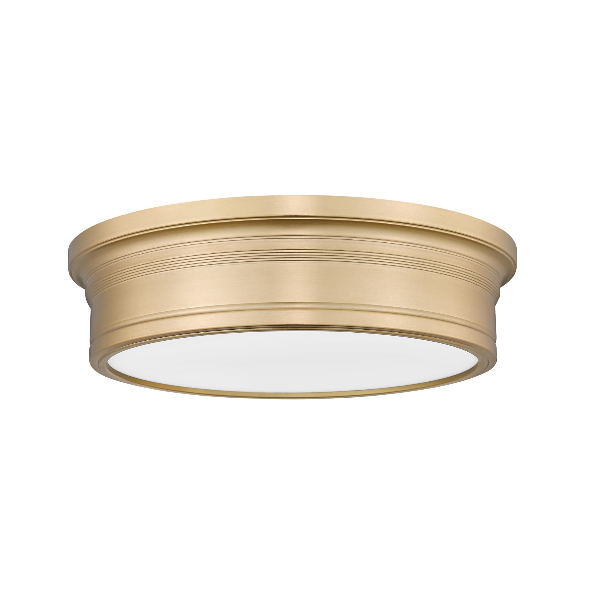 Shown in Modern Gold finish and White glass
