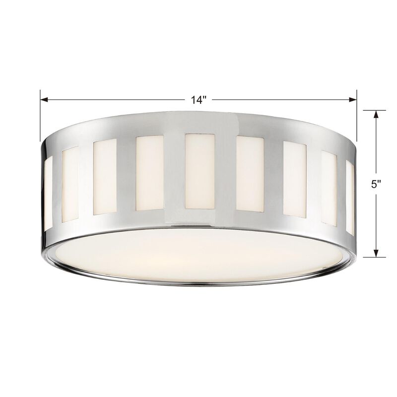 Kendal 14 Inch 3 Light Flush Mount by Crystorama