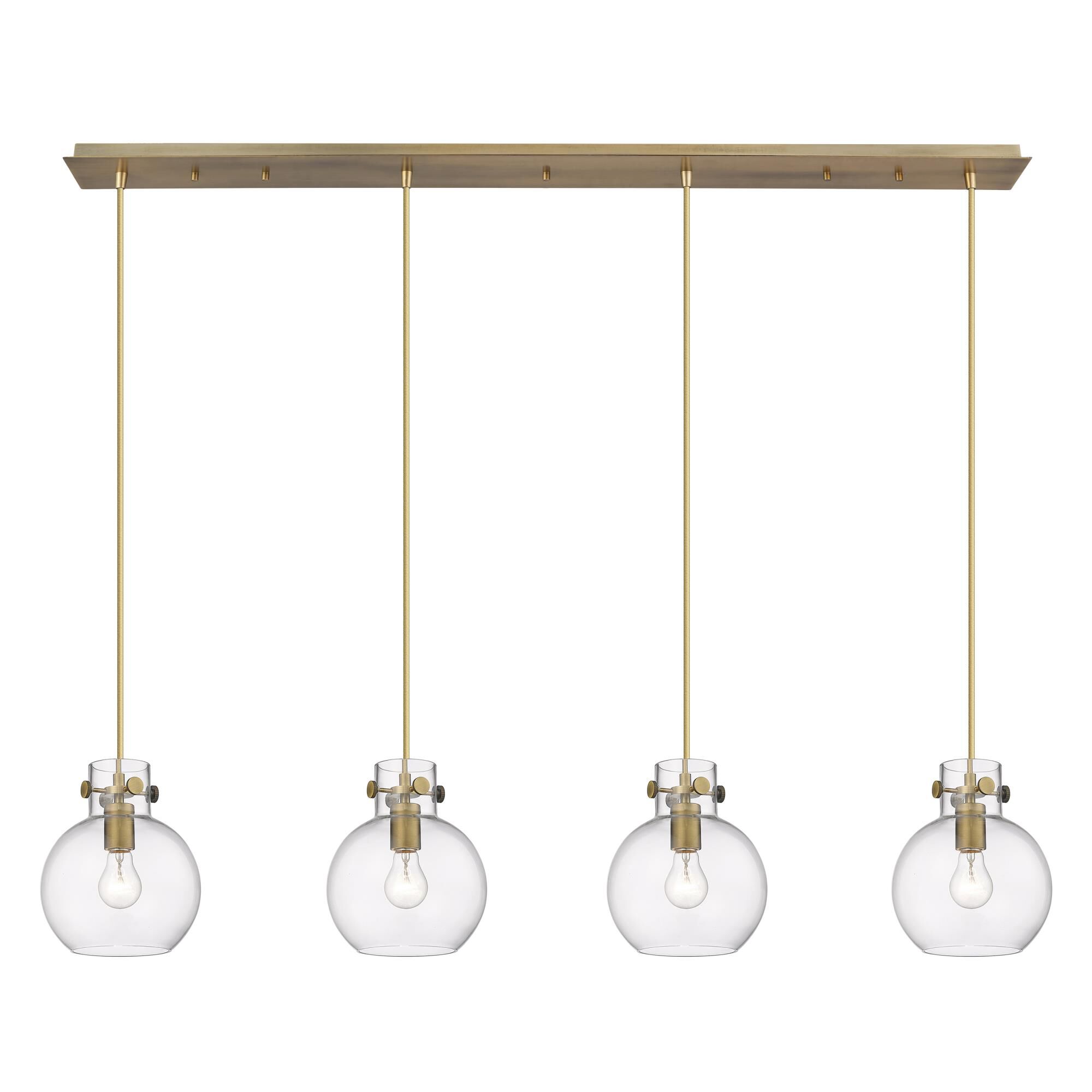 Bruno Marashlian Newton Sphere 51 Inch 4 Light Linear Suspension Light by Innovations Lighting
