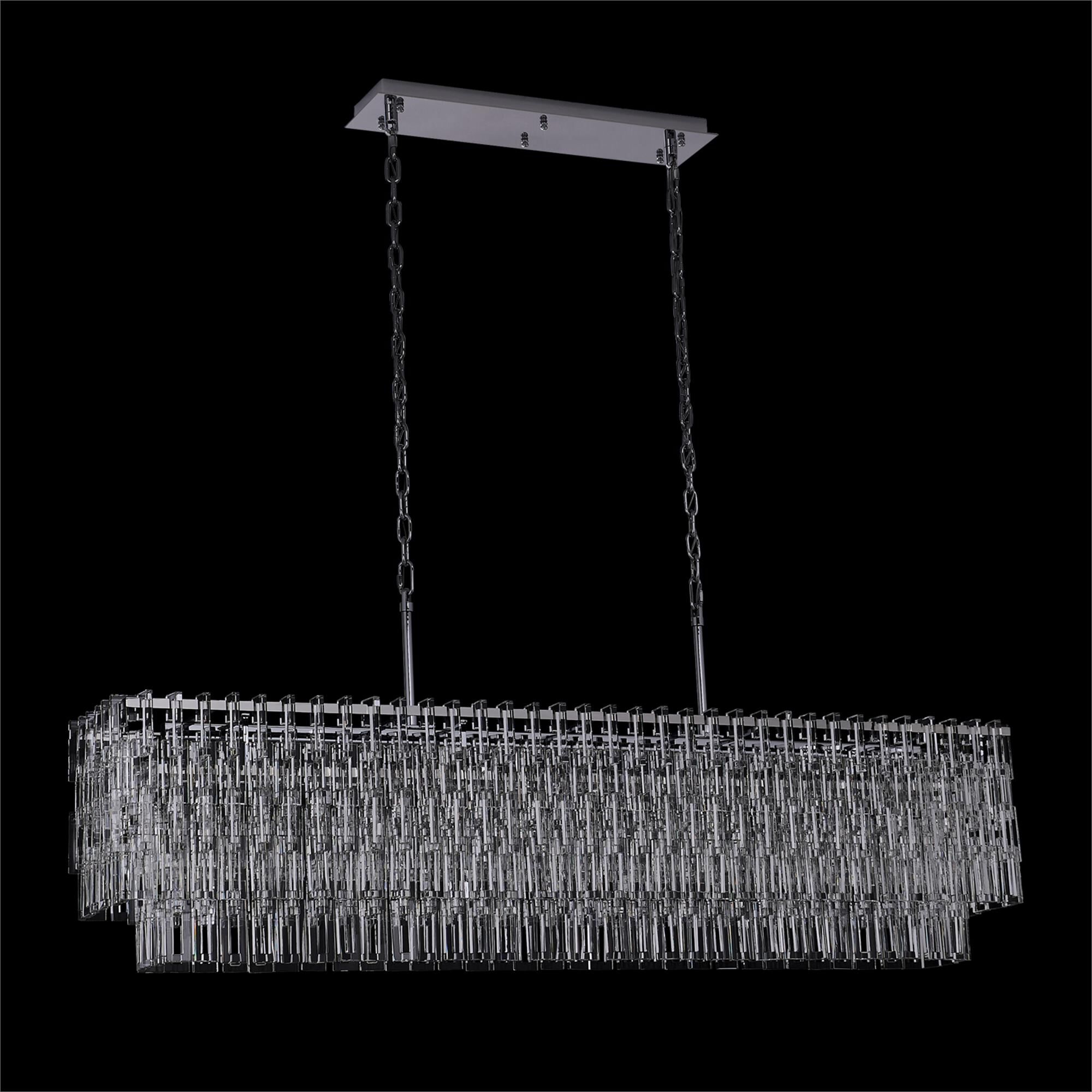 Shown in Chrome finish and Firenze Clear crystal
