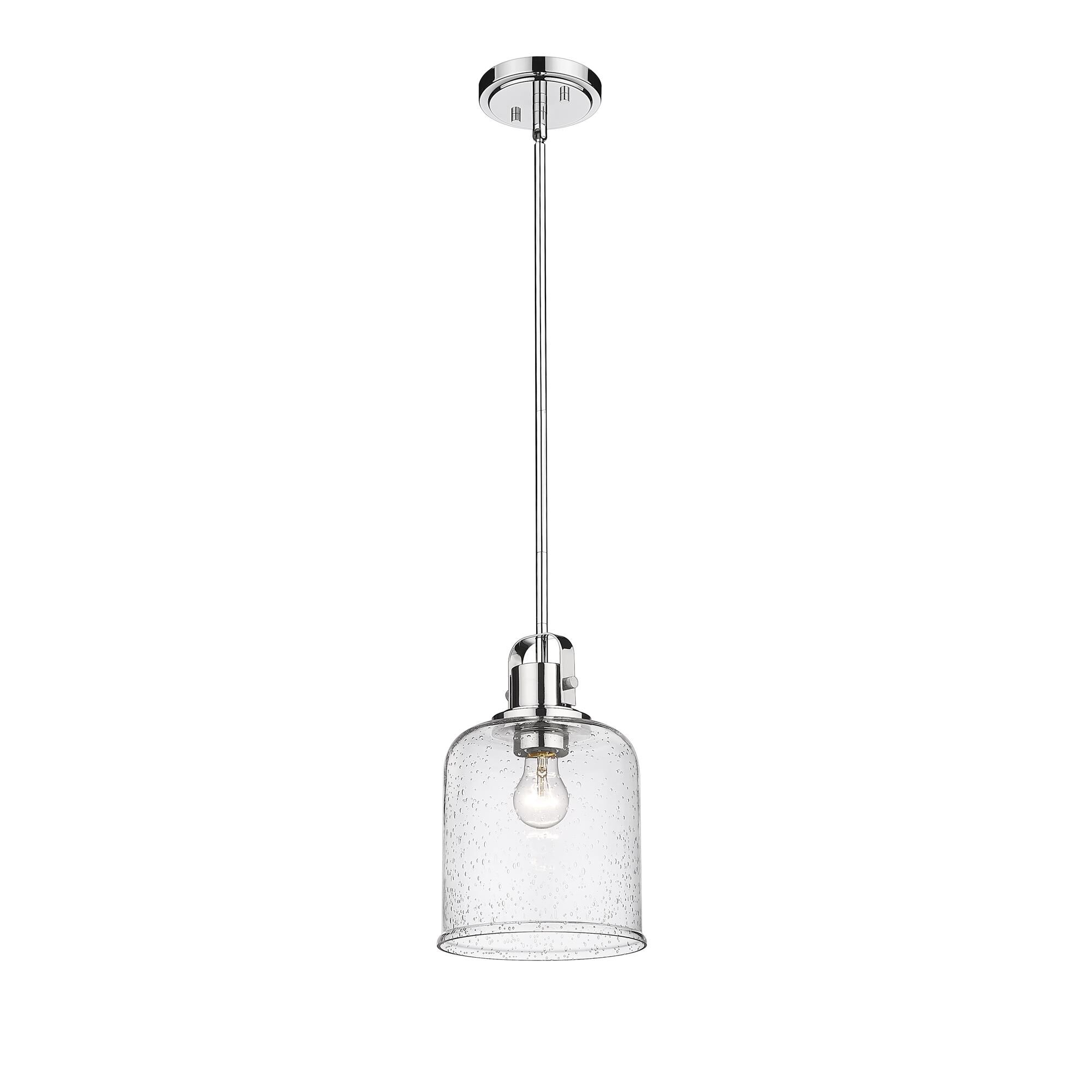 Shown in Chrome finish and Glass shade