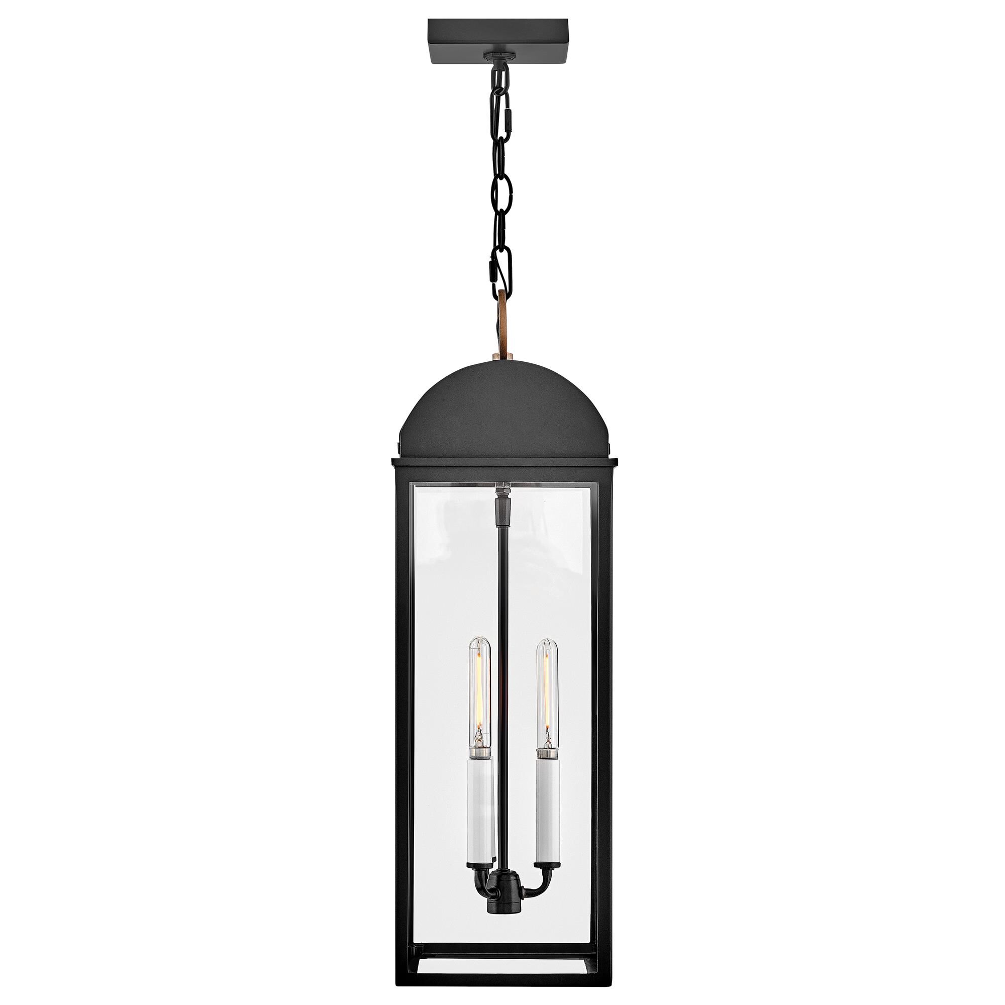 Shown in Black finish and Clear glass and Burnished Bronze accent