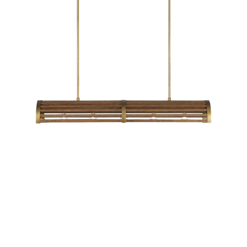 Woodbine 42 Inch 5 Light Linear Suspension Light by Currey and Company