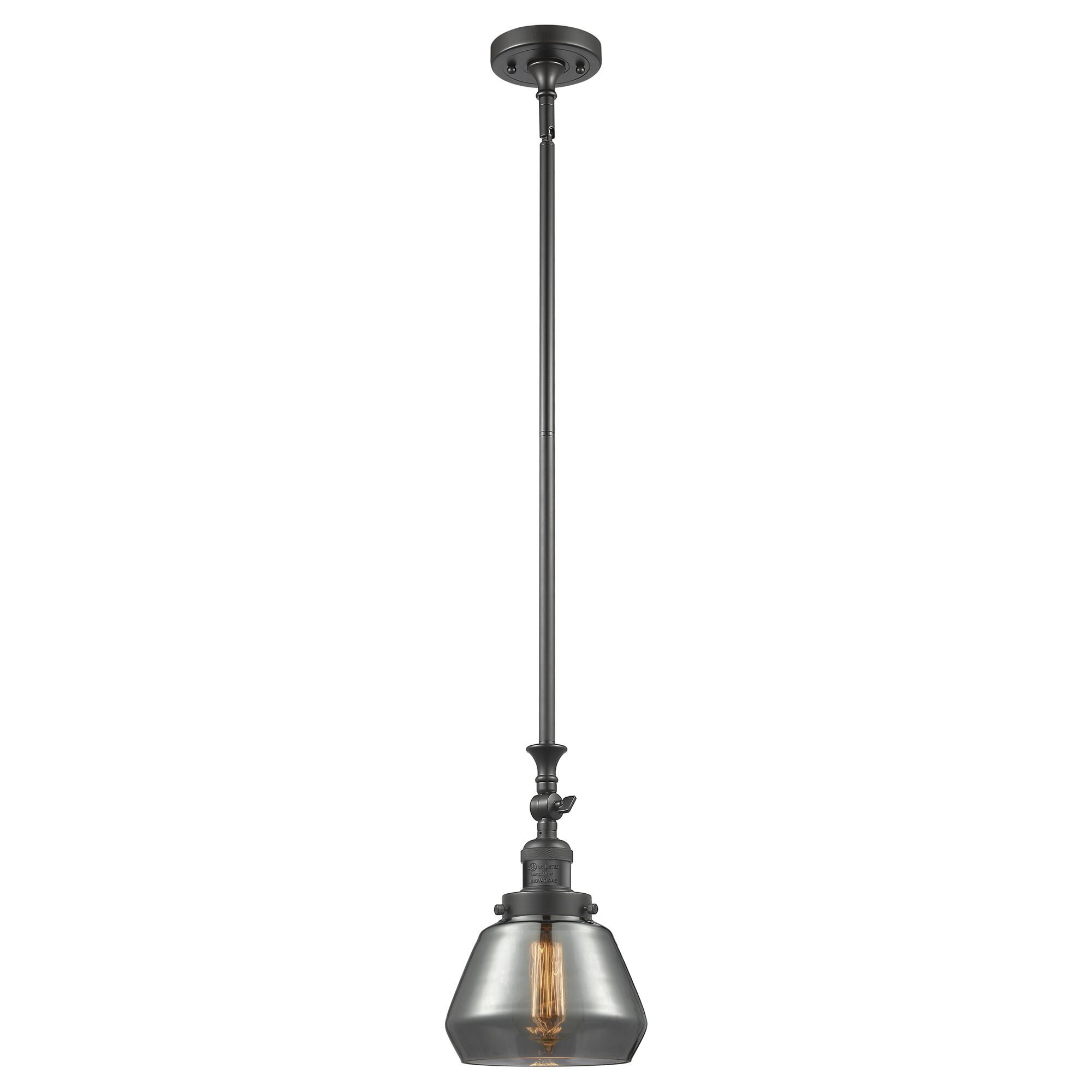 Shown in Oil Rubbed Bronze finish and Plated Smoked glass