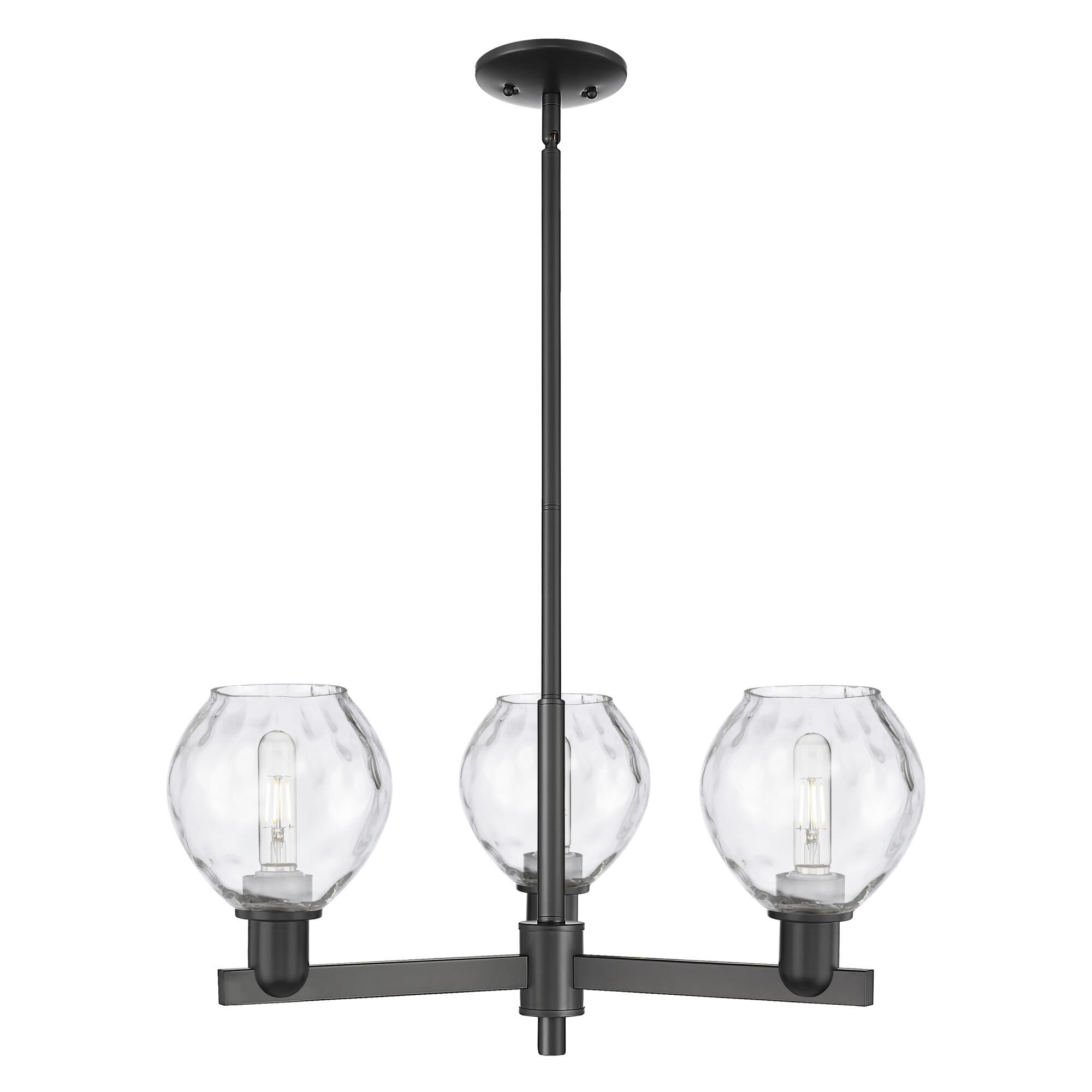 Shown in Matte Black finish and Clear glass