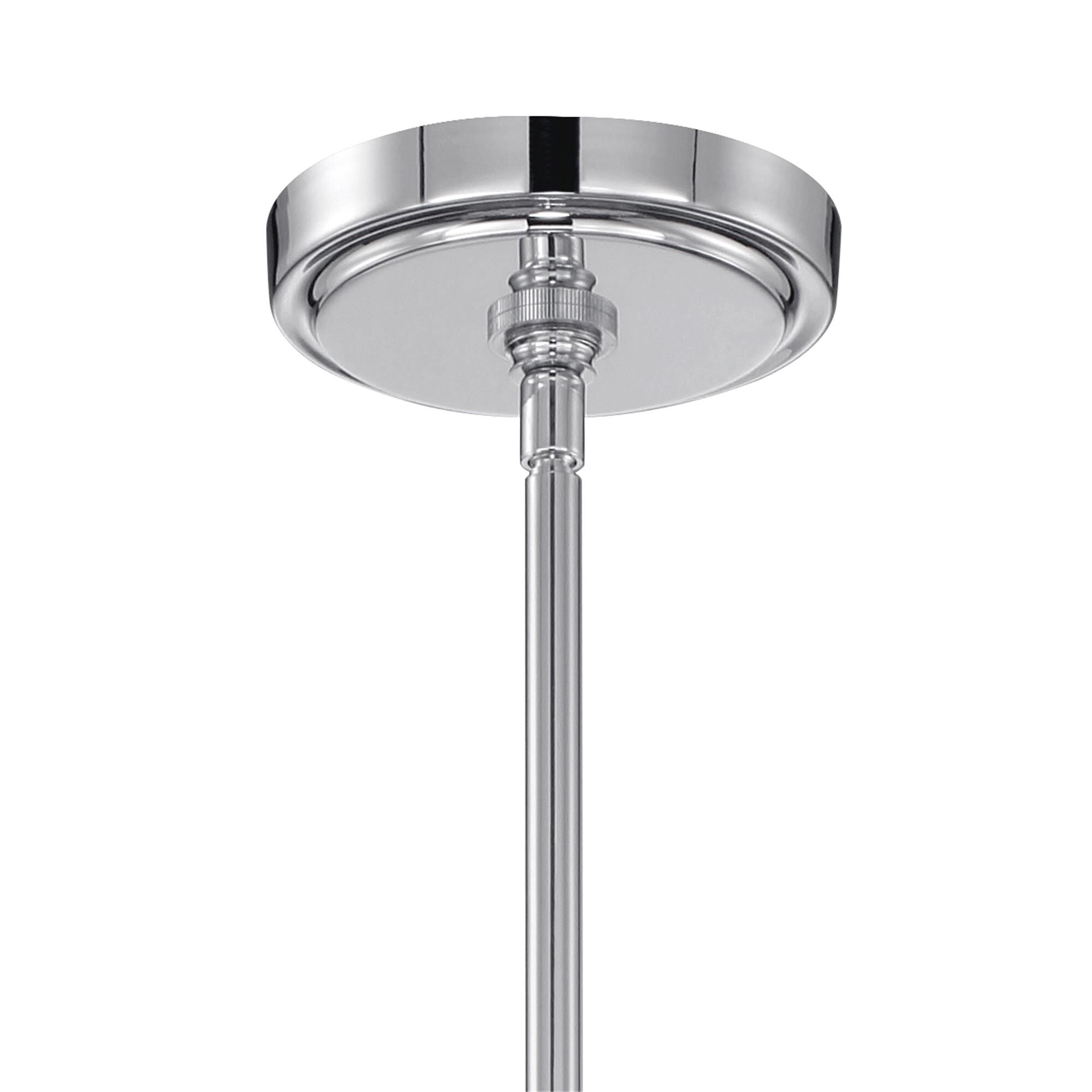 Shown in Polished Chrome finish and Tronchi White glass