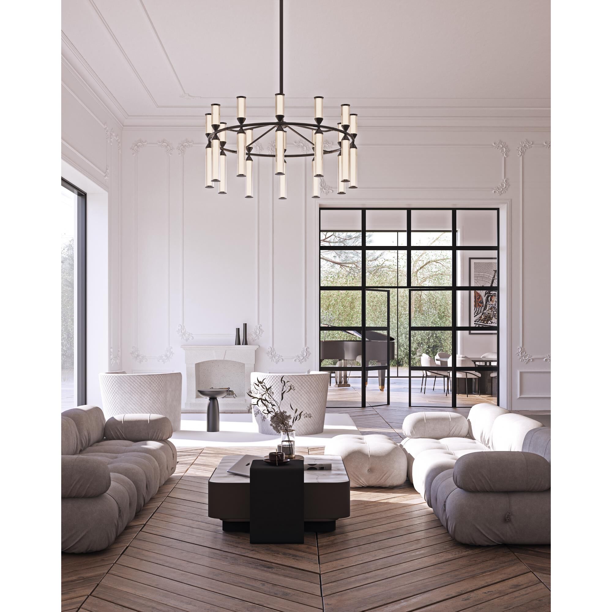 Alan Pepin Edwin 38 Inch Chandelier by Alora Lighting