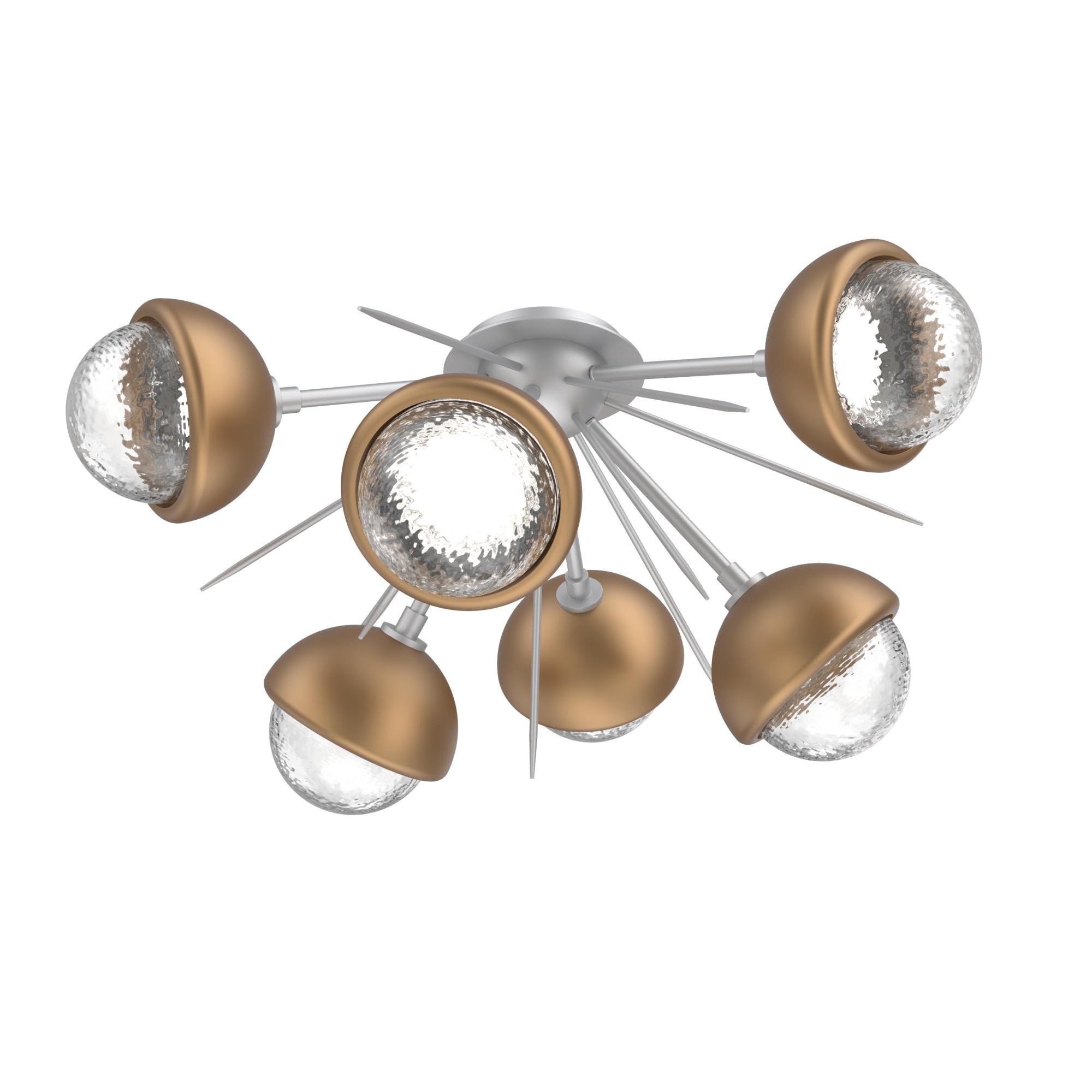Shown in Classic Silver finish and Clear glass and Novel Brass accent