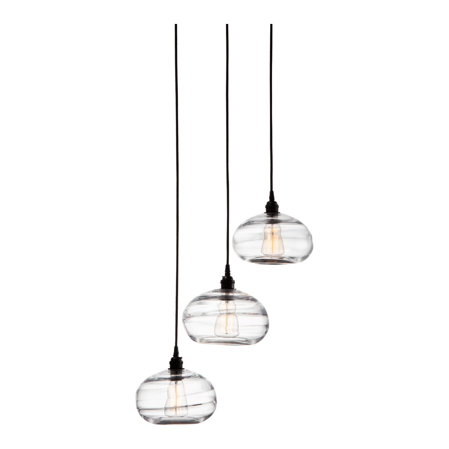 Coppa 20 Inch 3 Light Multi Light Pendant by Hammerton Studio