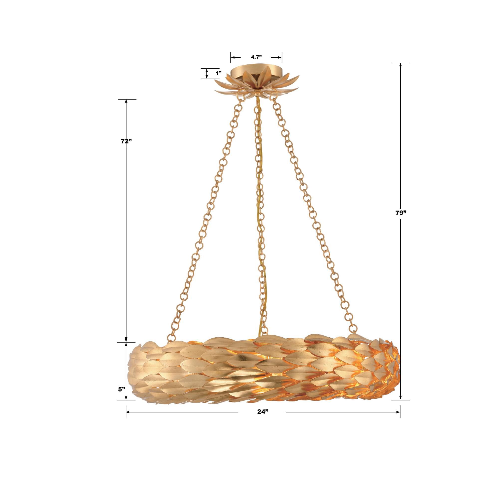 Shown in Antique Gold finish