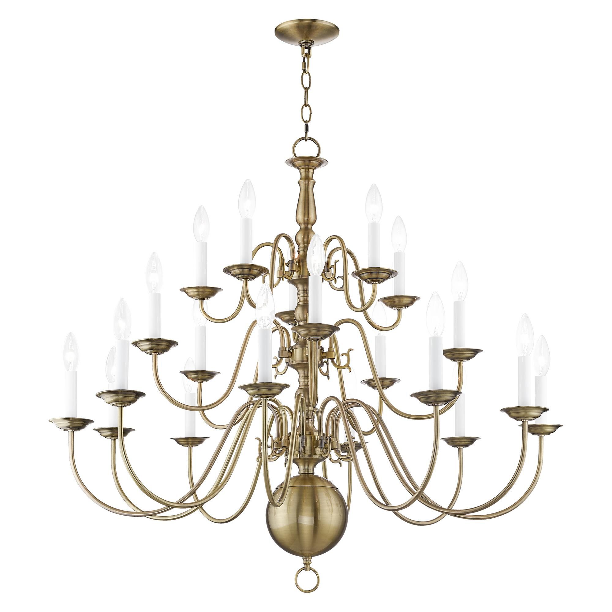 Williamsburgh 36 Inch 20 Light Chandelier by Livex Lighting