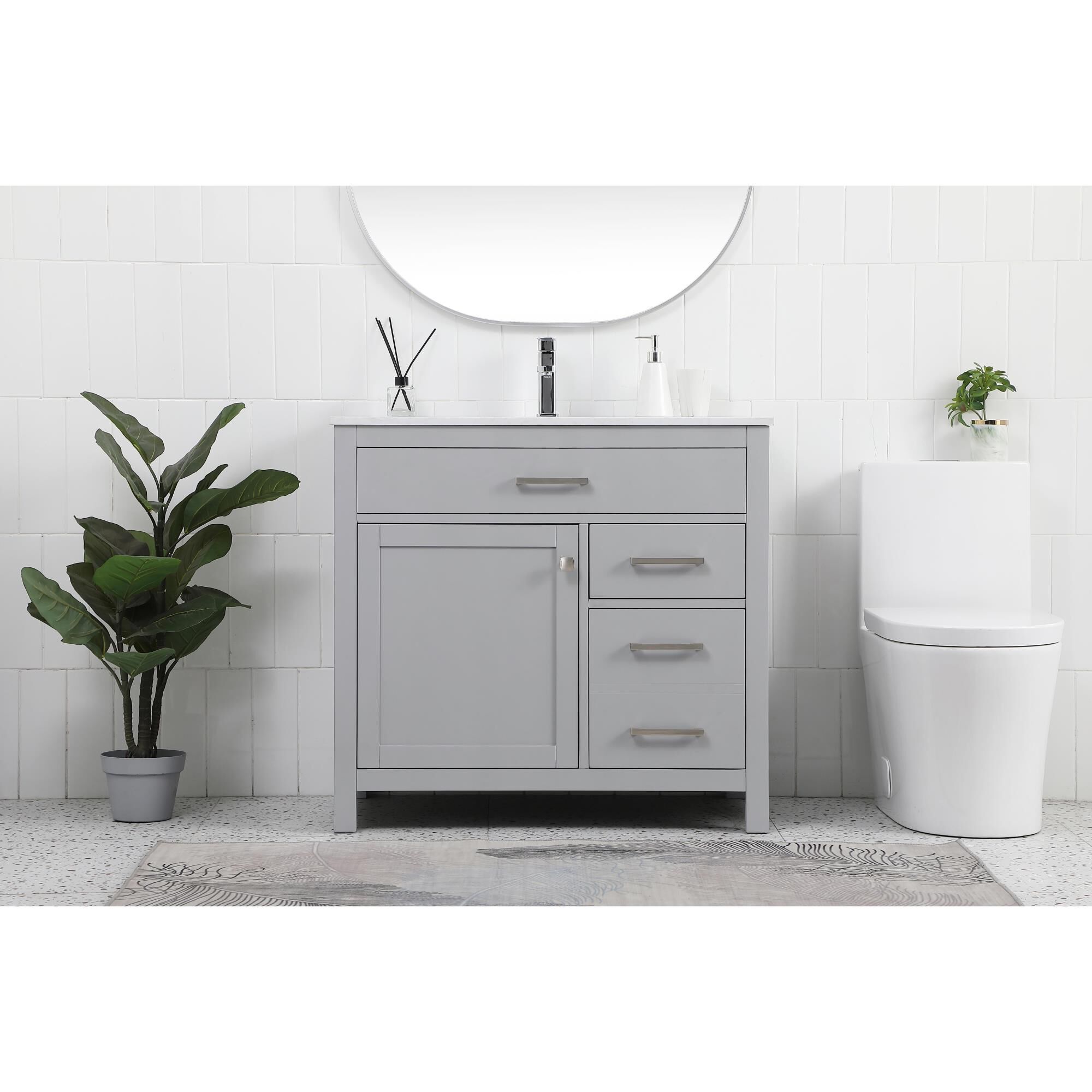 Shown in Grey finish