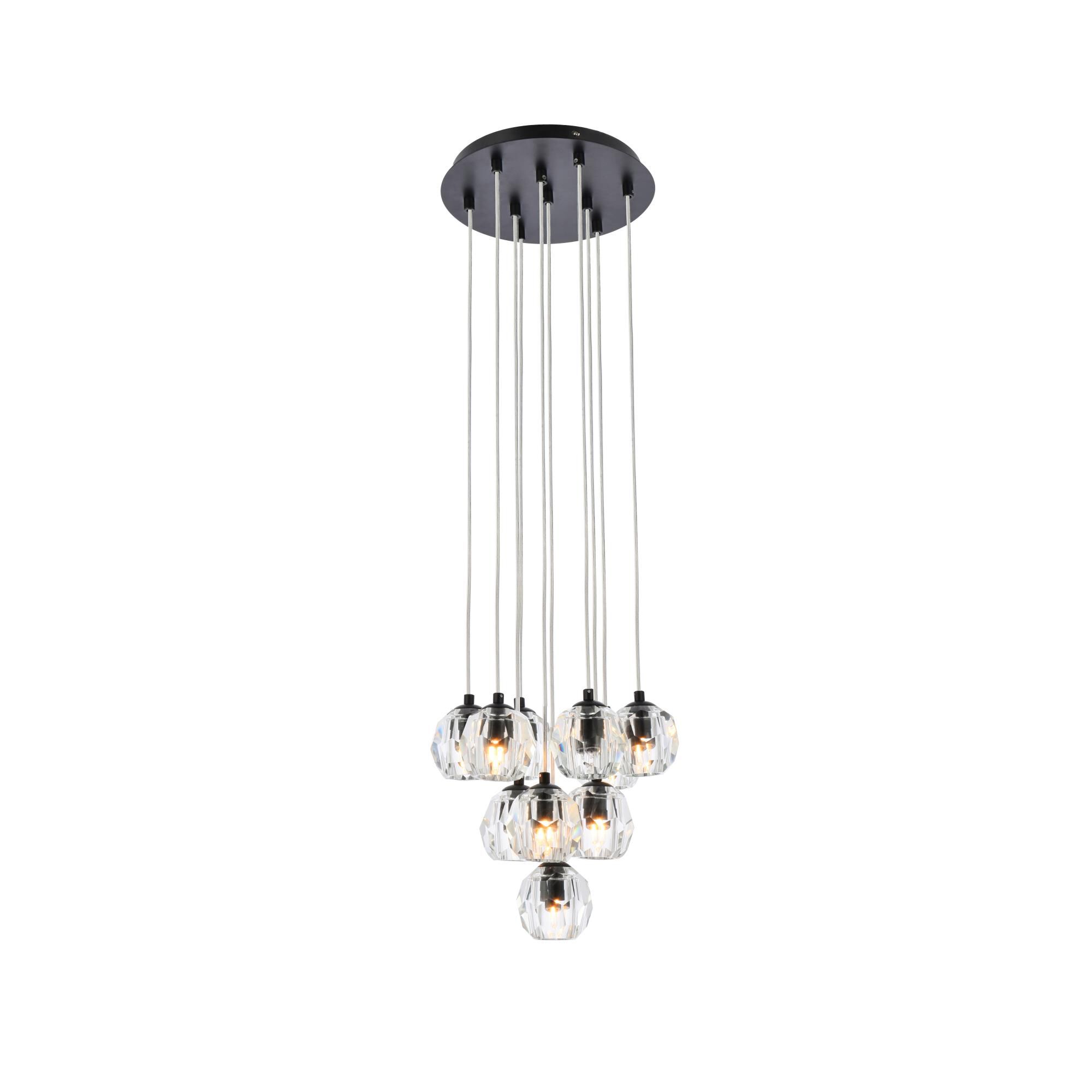 Eren 11 Inch 10 Light LED Multi Light Pendant by Elegant Lighting