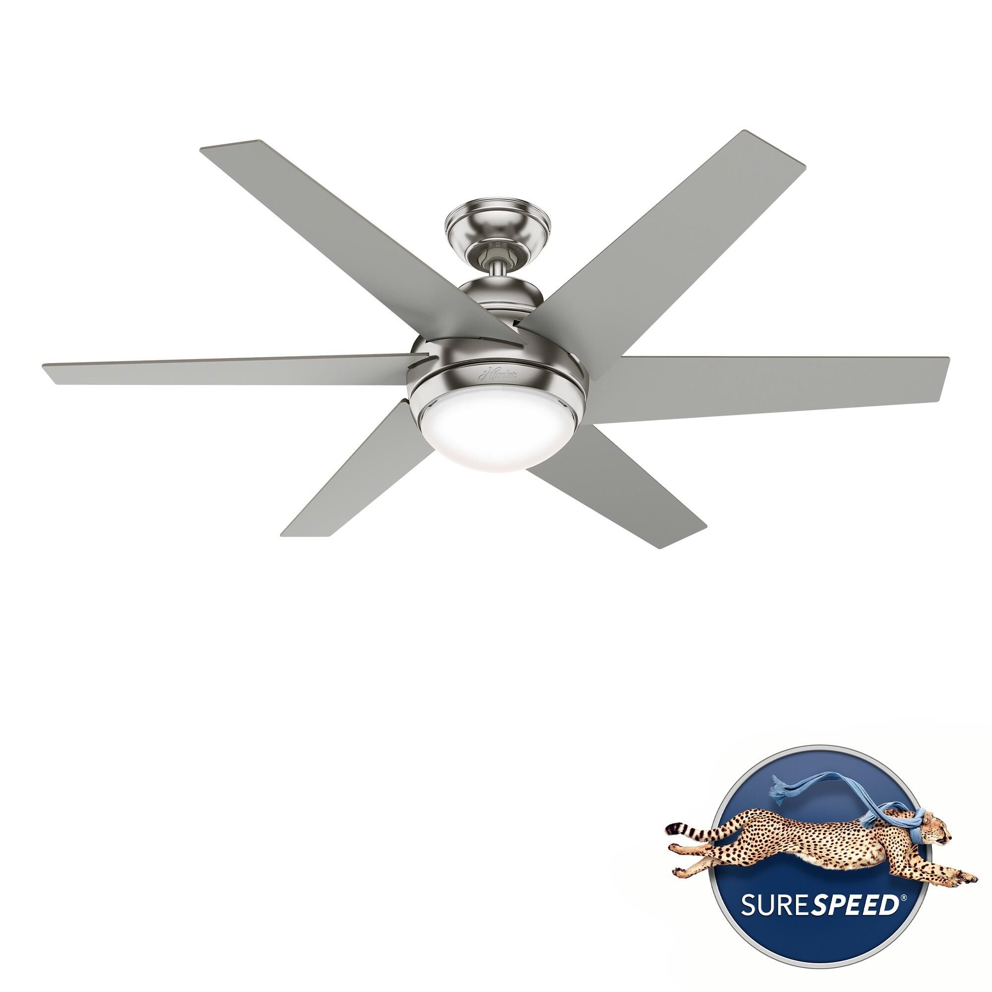 Sotto 52 Inch Ceiling Fan with Light Kit by Hunter Fan