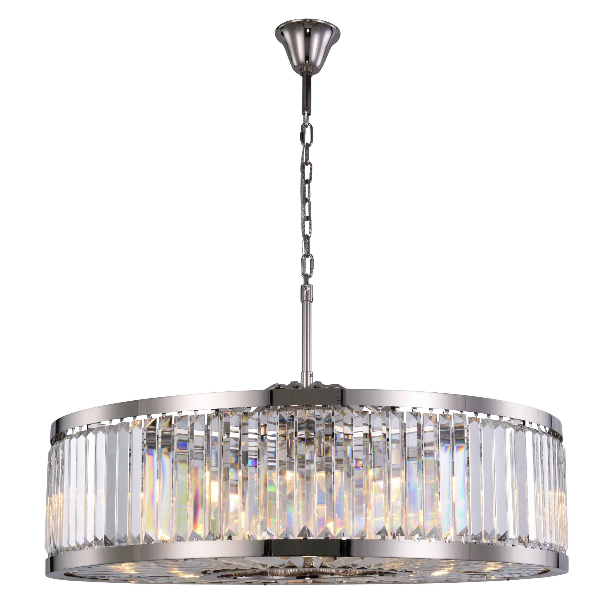 Shown in Polished Nickel finish and Royal Cut crystal and Clear accent
