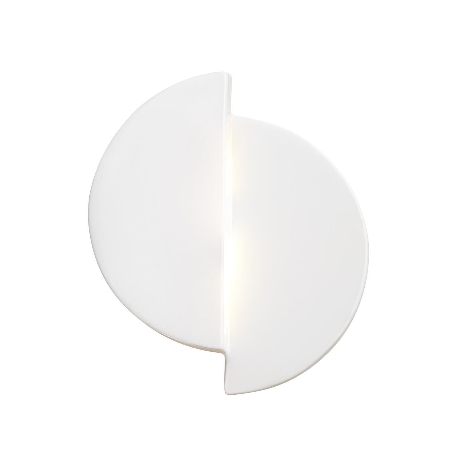 Shown in Gloss White Both Outside - Inside Of Fixture finish and Shape - Offset accent