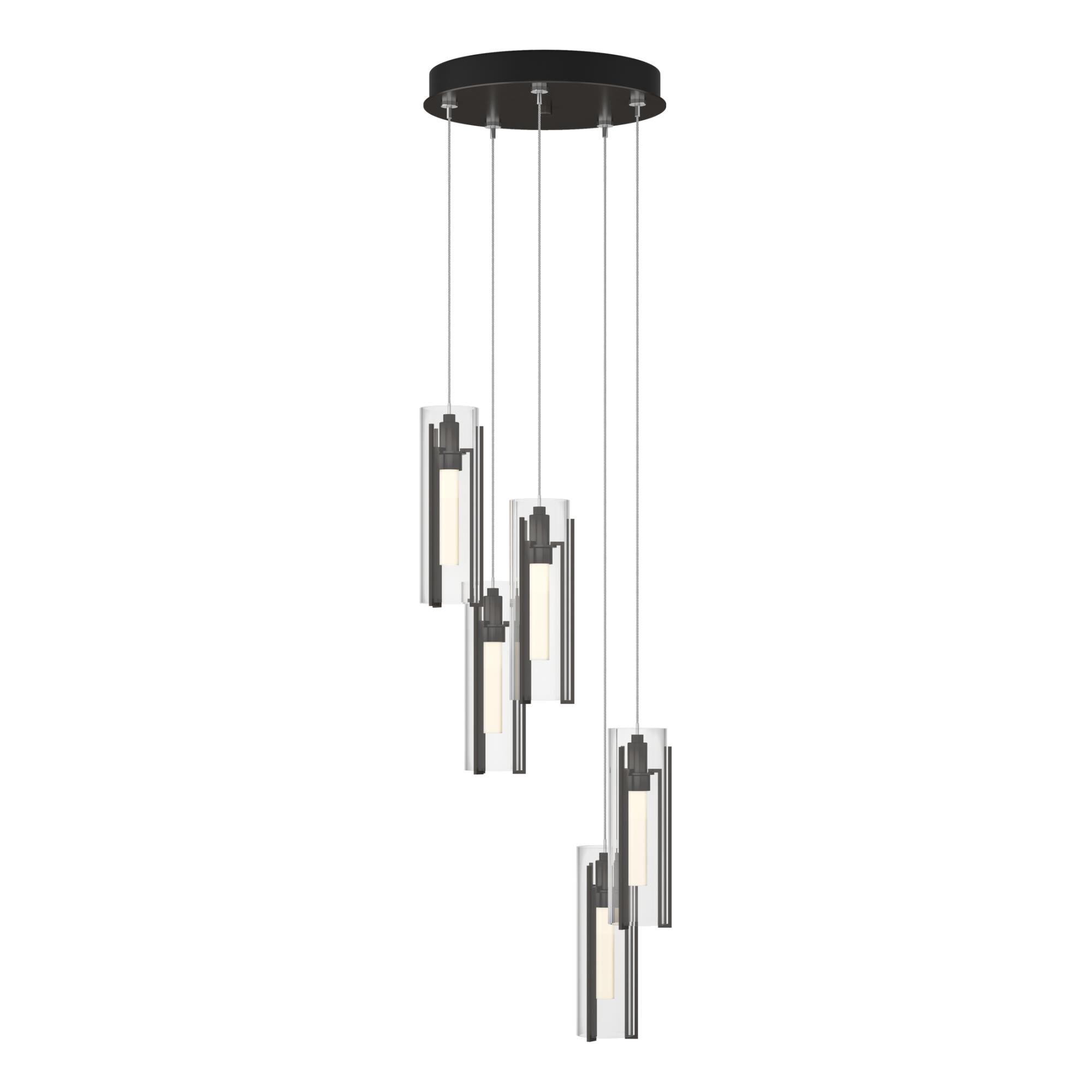 Exos Glass 14 Inch Multi Light Pendant by Hubbardton Forge
