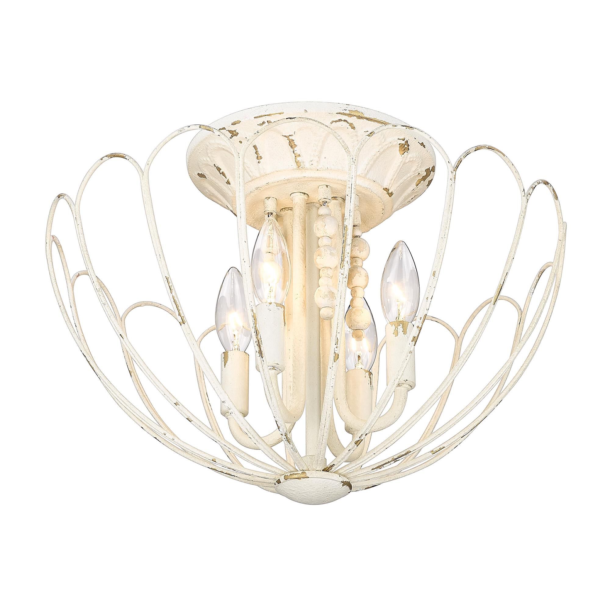 Marguerite 16 Inch Semi Flush Mount by Golden Lighting