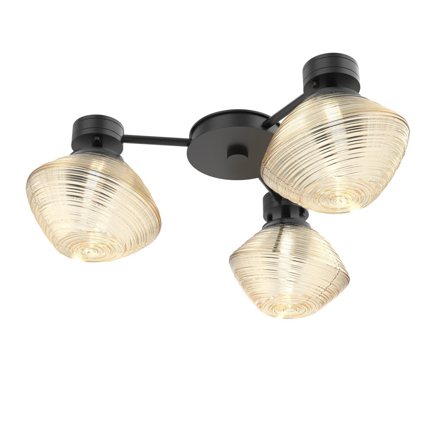 Shown in Matte Black finish and Amber glass