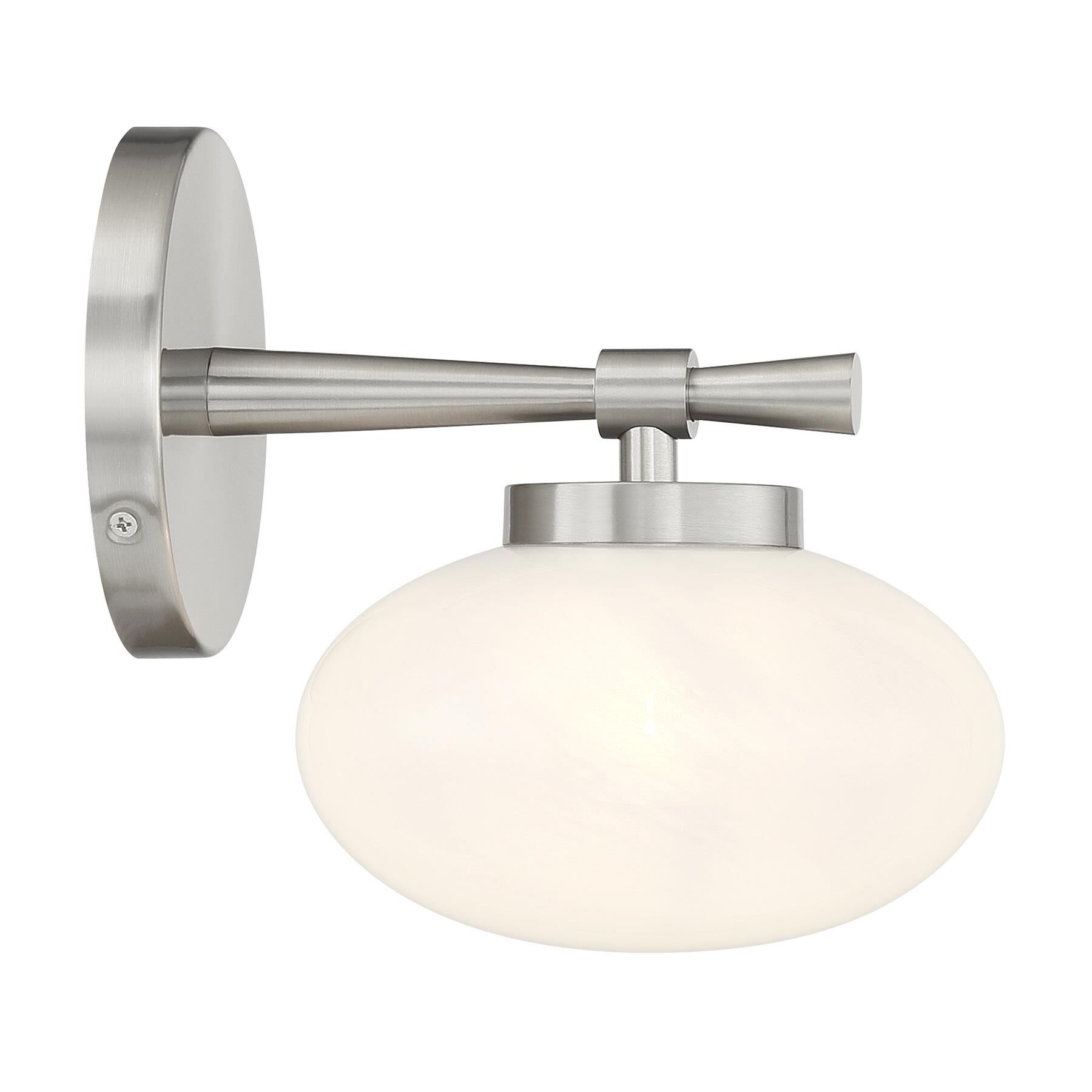 Shown in Satin Nickel finish and Strie shade