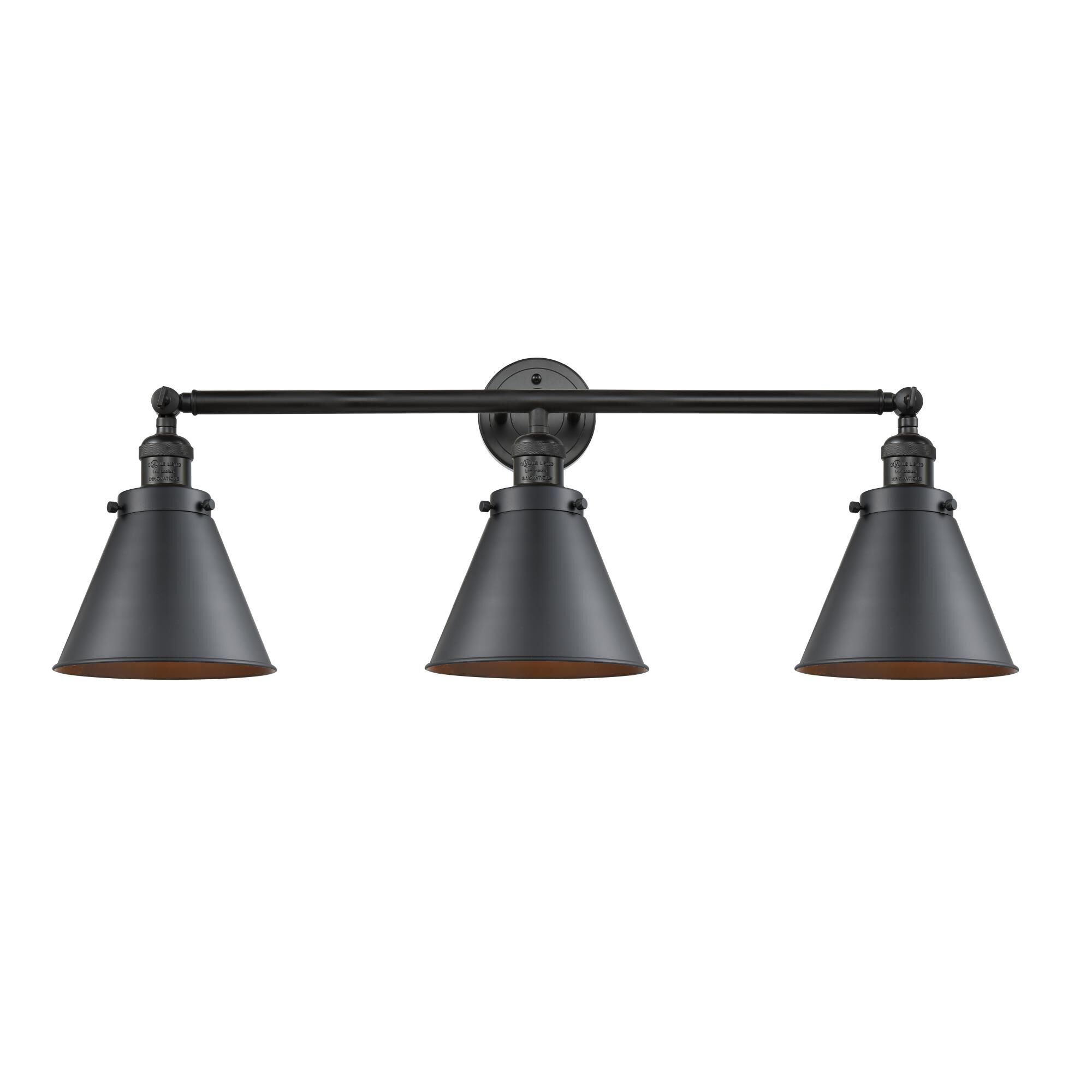 Shown in Matte Black finish and Matte Black Appalachian shade