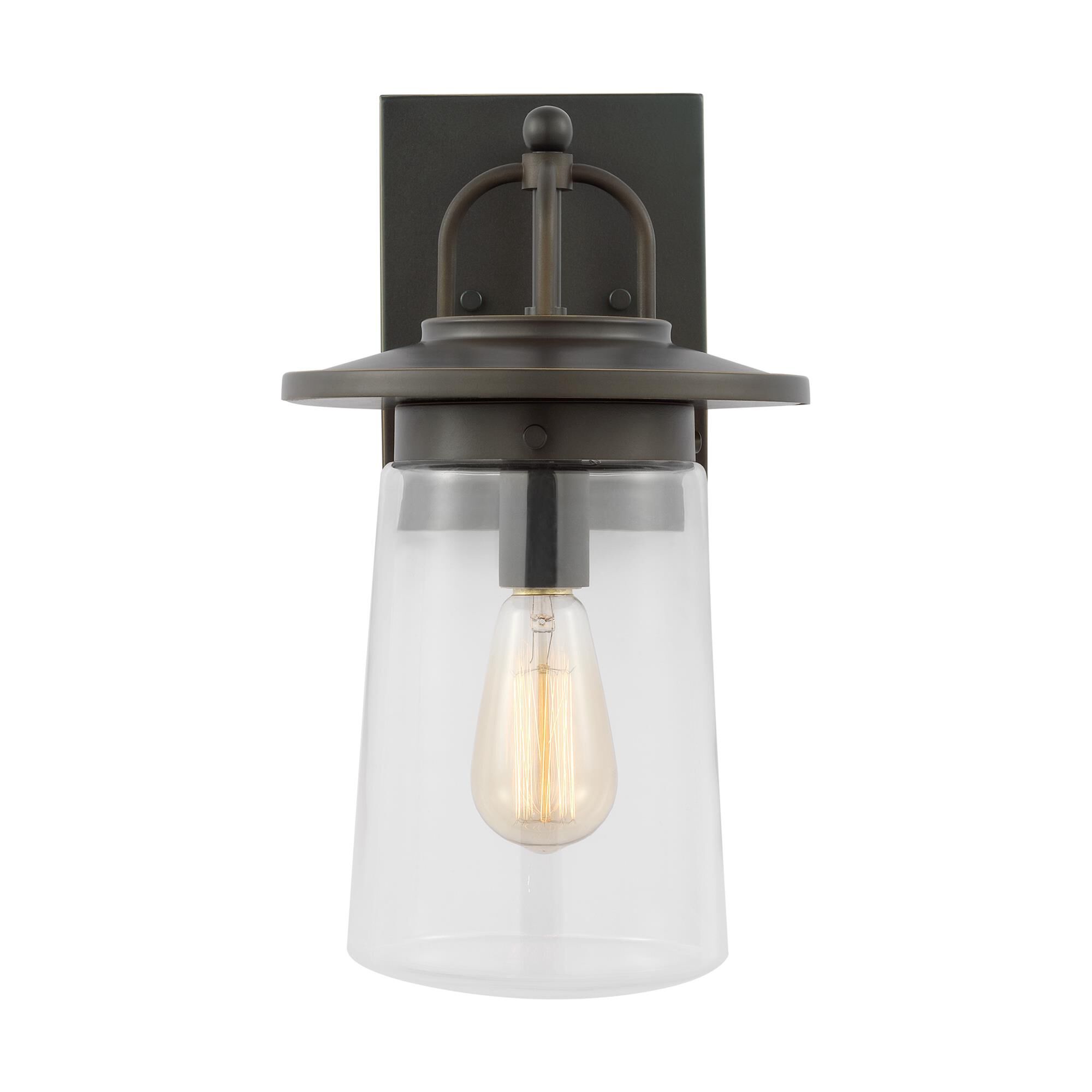 Shown in Antique Bronze finish and Clear glass and Clear Glass shade