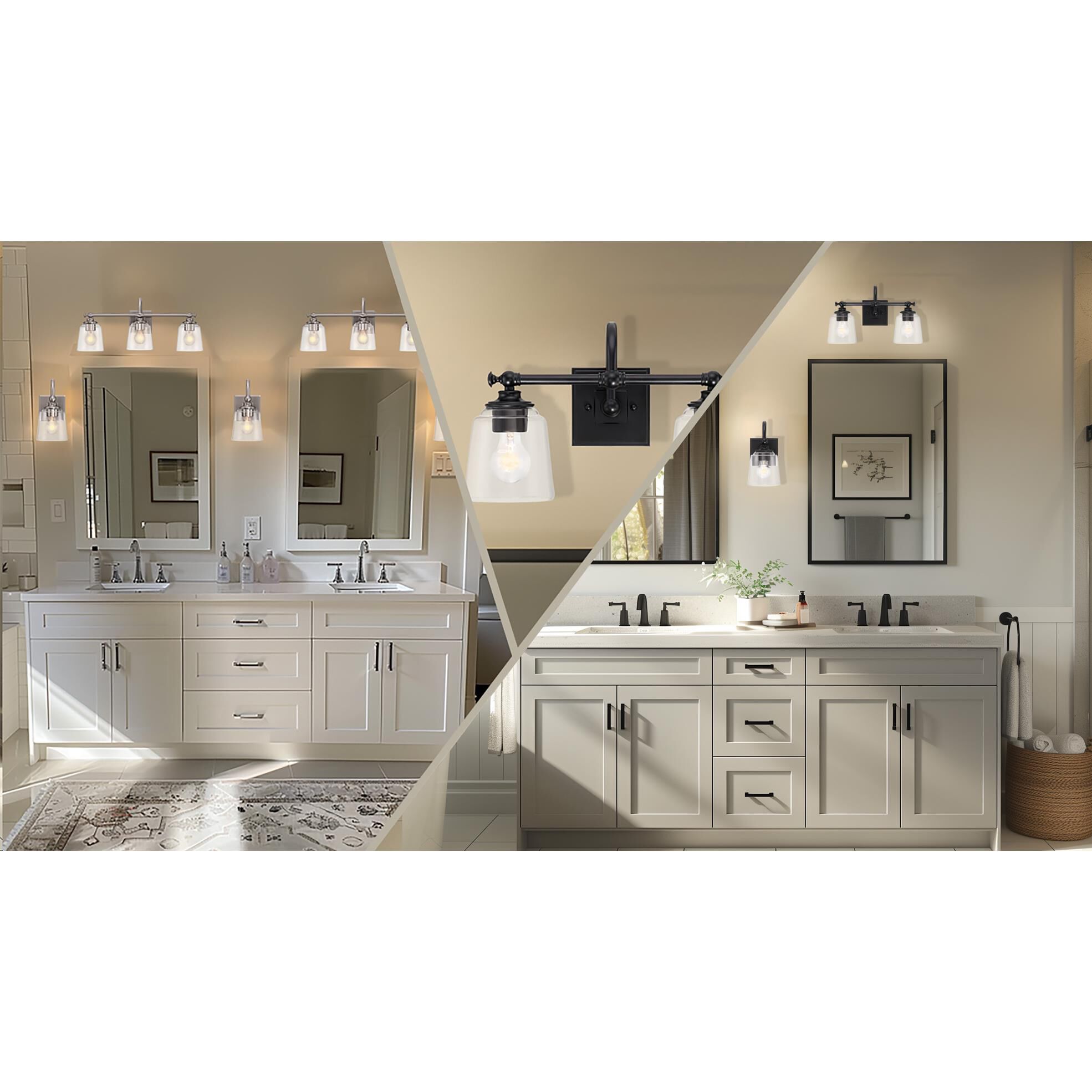 Shown in Coal finish and Clear glass