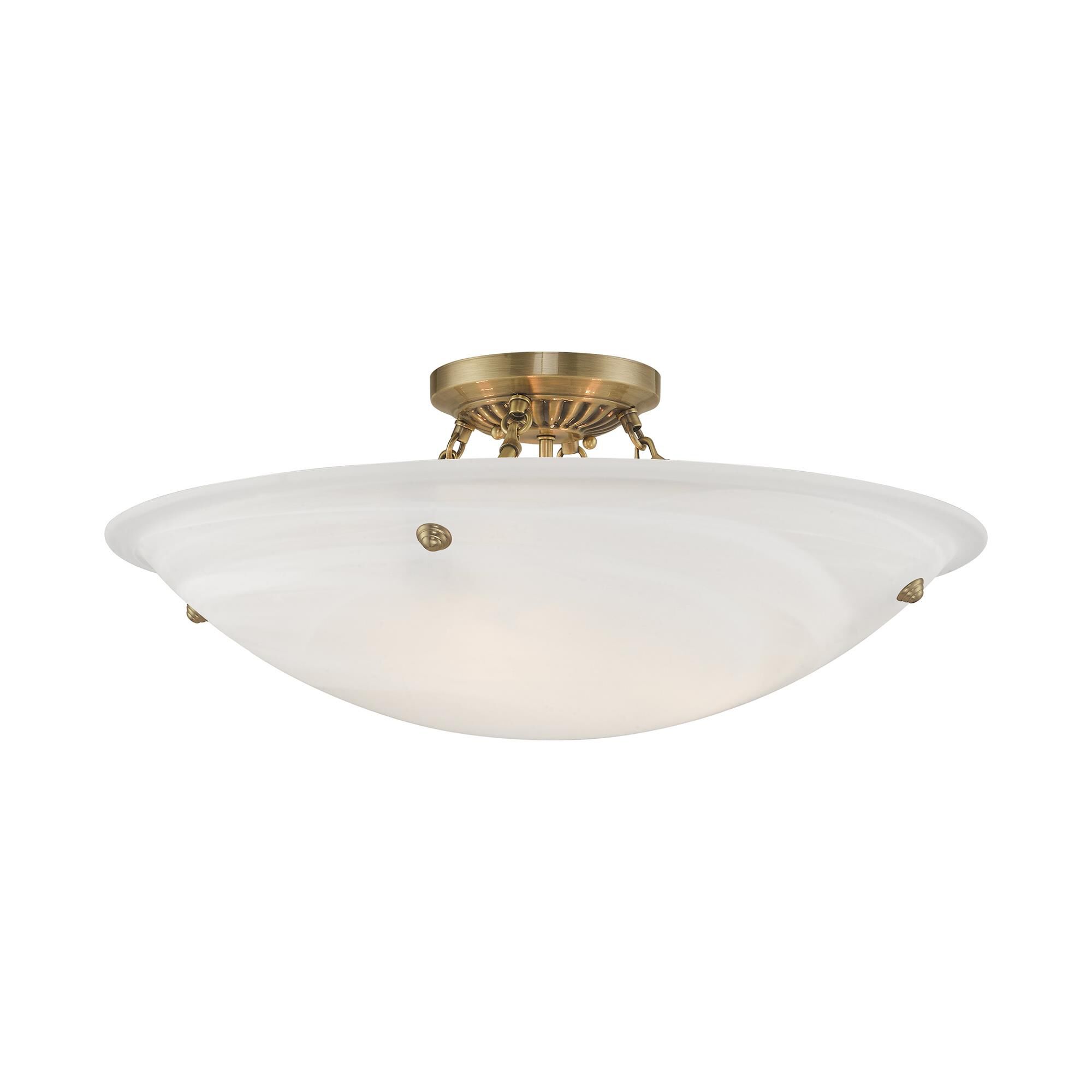 Home Basics 24 Inch 4 Light Semi Flush Mount by Livex Lighting