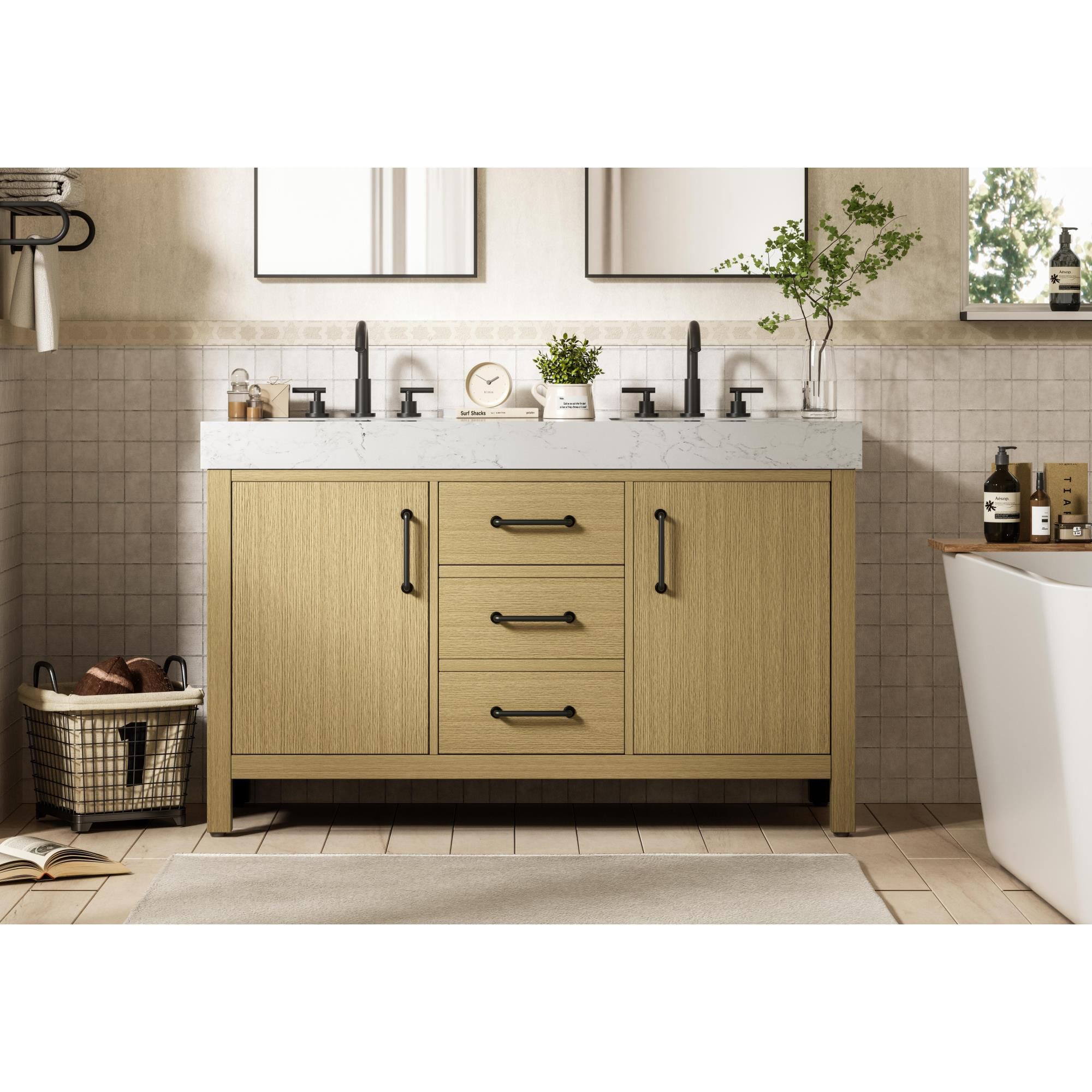 Nathan 54 Inch Bath Vanity by Elegant Dcor